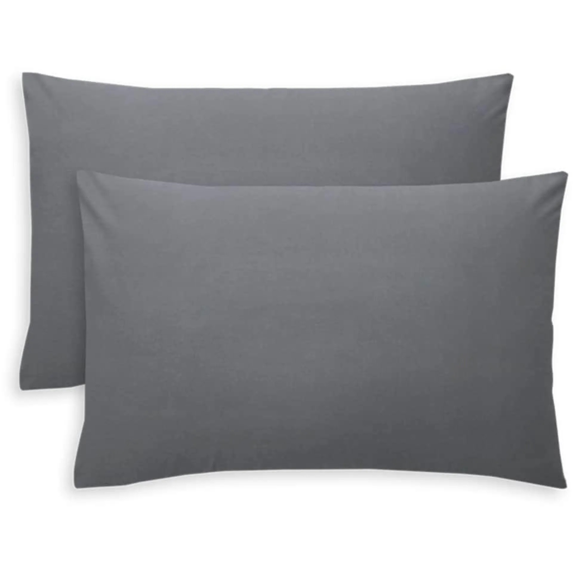 F&F Home Bedding Poly Cotton Grey Housewife Pillow Case Pair