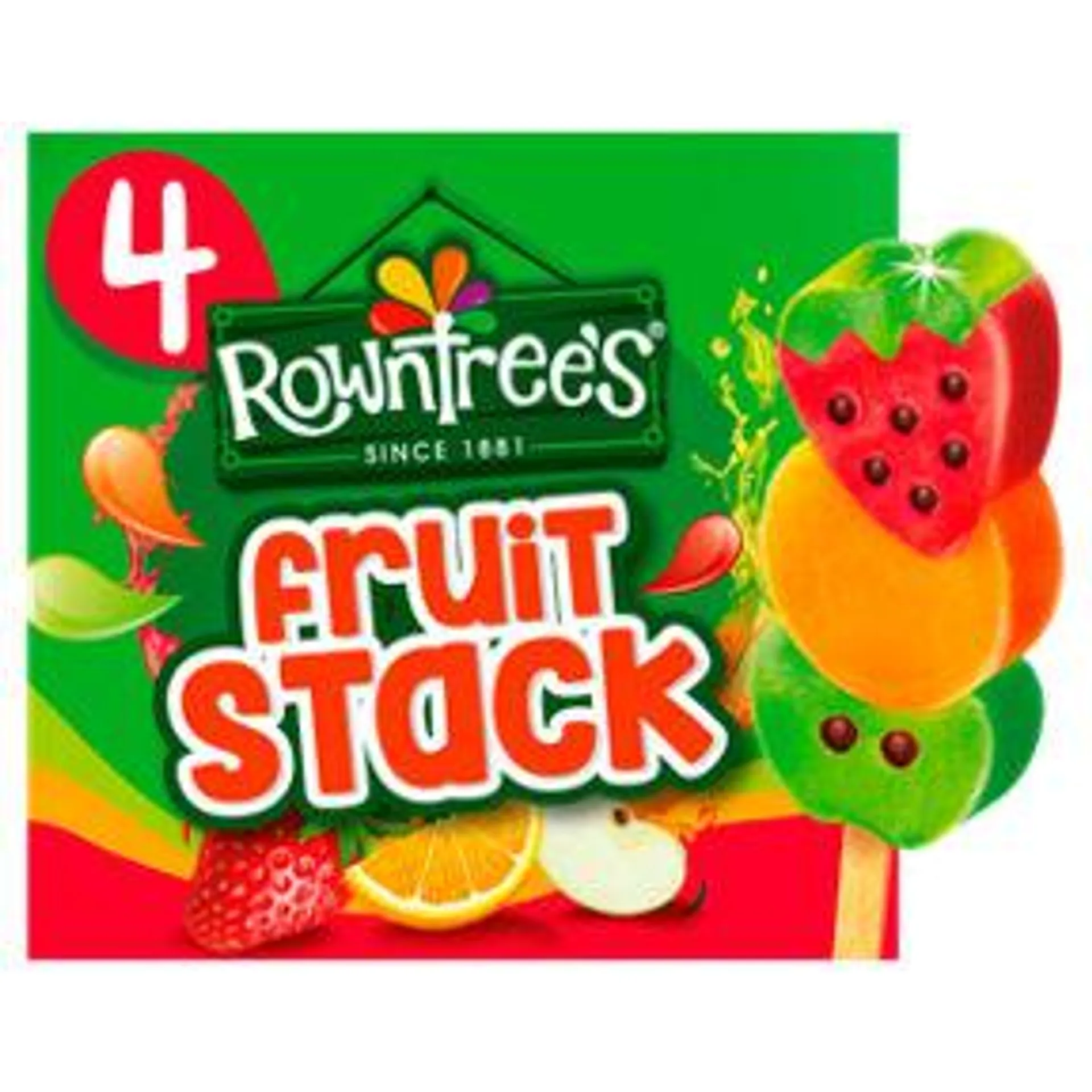 Rowntree's Fruit Stack Ice Lollies 4 Pack