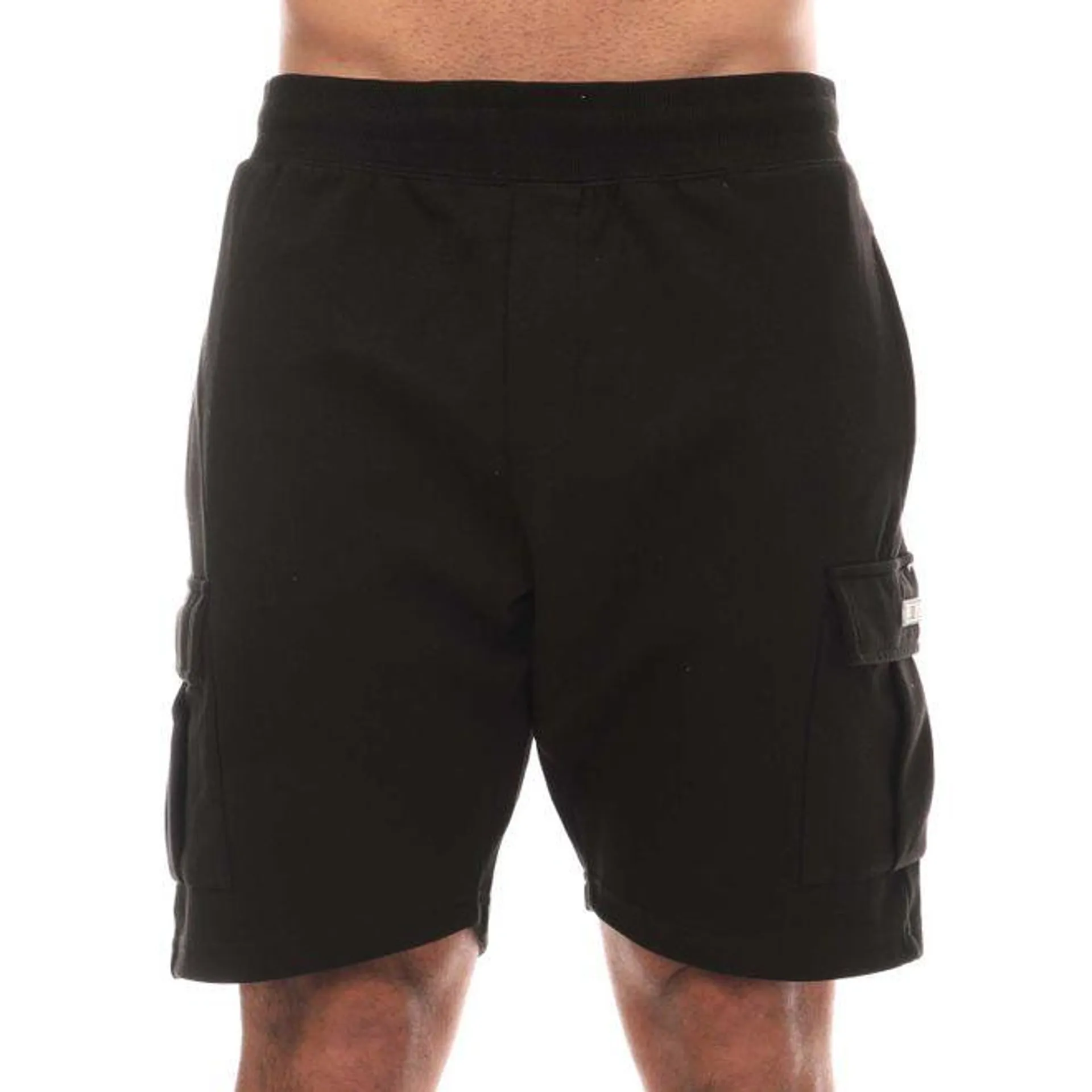 Established Unwashed Cargo Shorts in Black