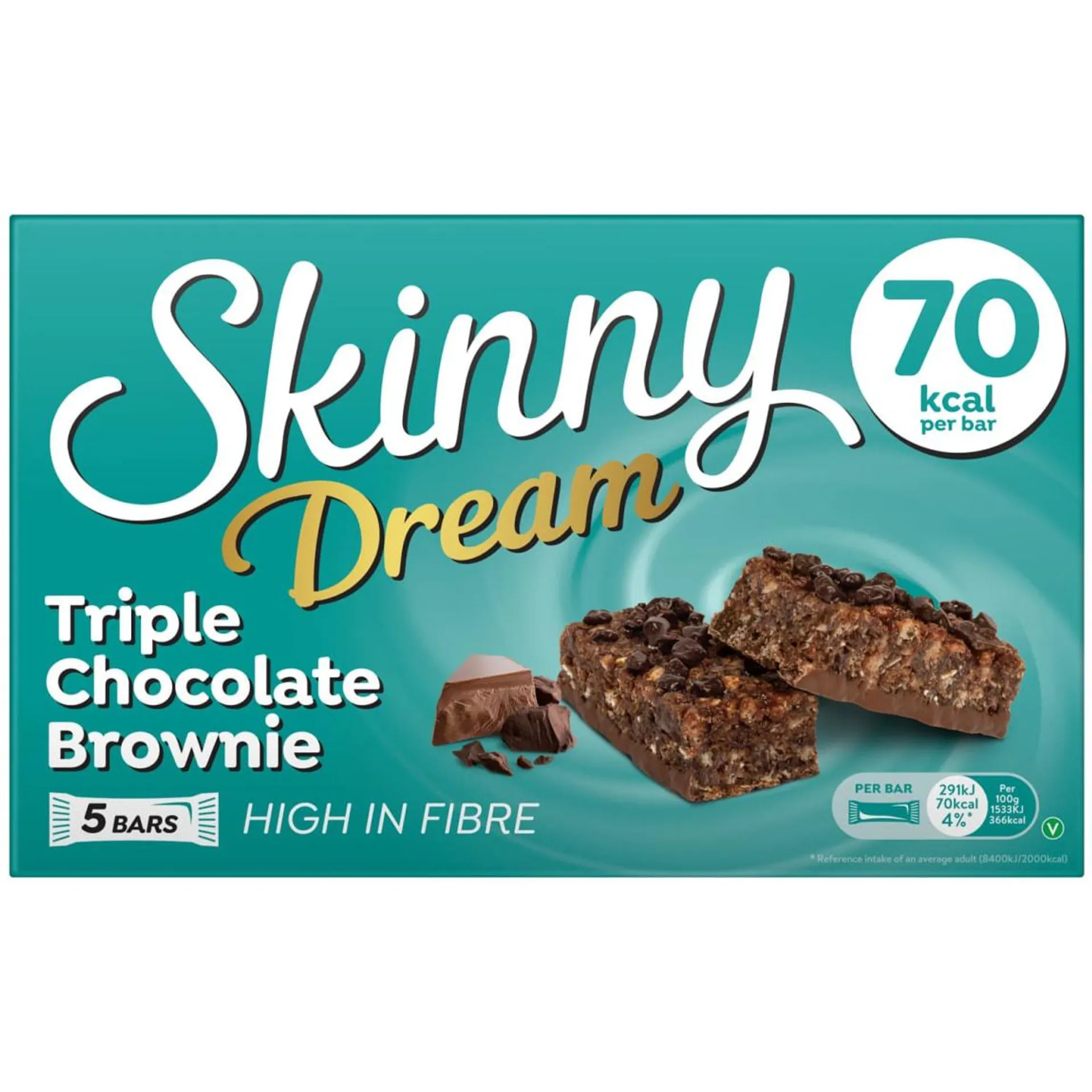 Skinny Dream Triple Chocolate Brownie Bars 5pk