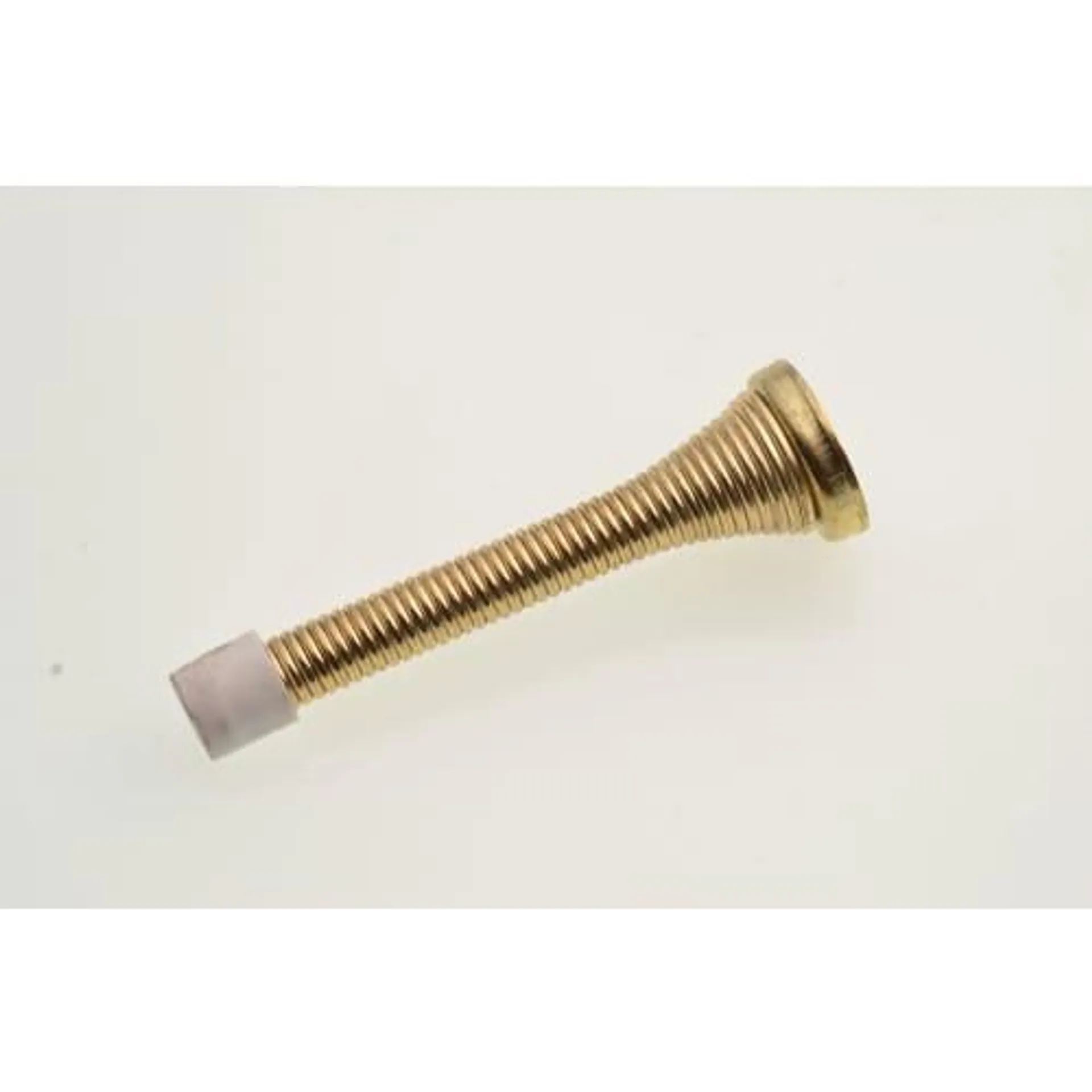 Wickes Spring Door Stop - Brass 75mm Pack of 2