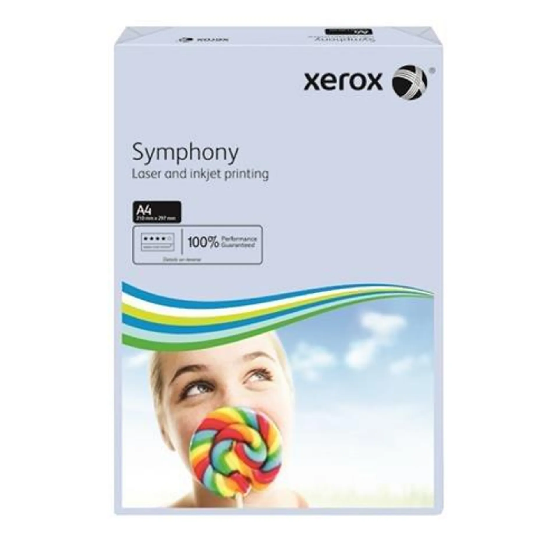 Xerox Symphony Pastel Tints Blue Ream A4 Paper 80gsm 003R93967 (Pack of 500) 003R93967