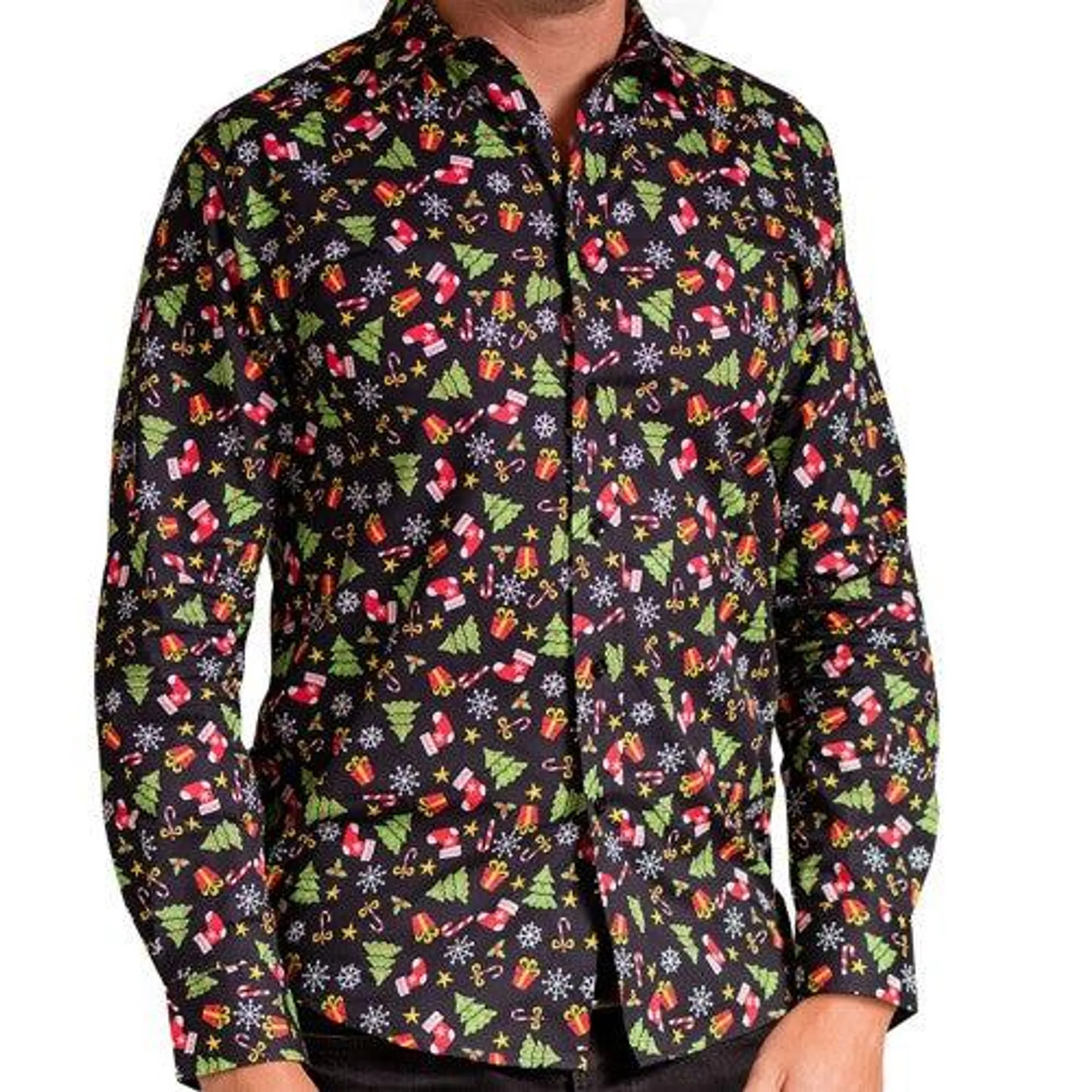 Christmas Shop Mens Printed Christmas Shirt