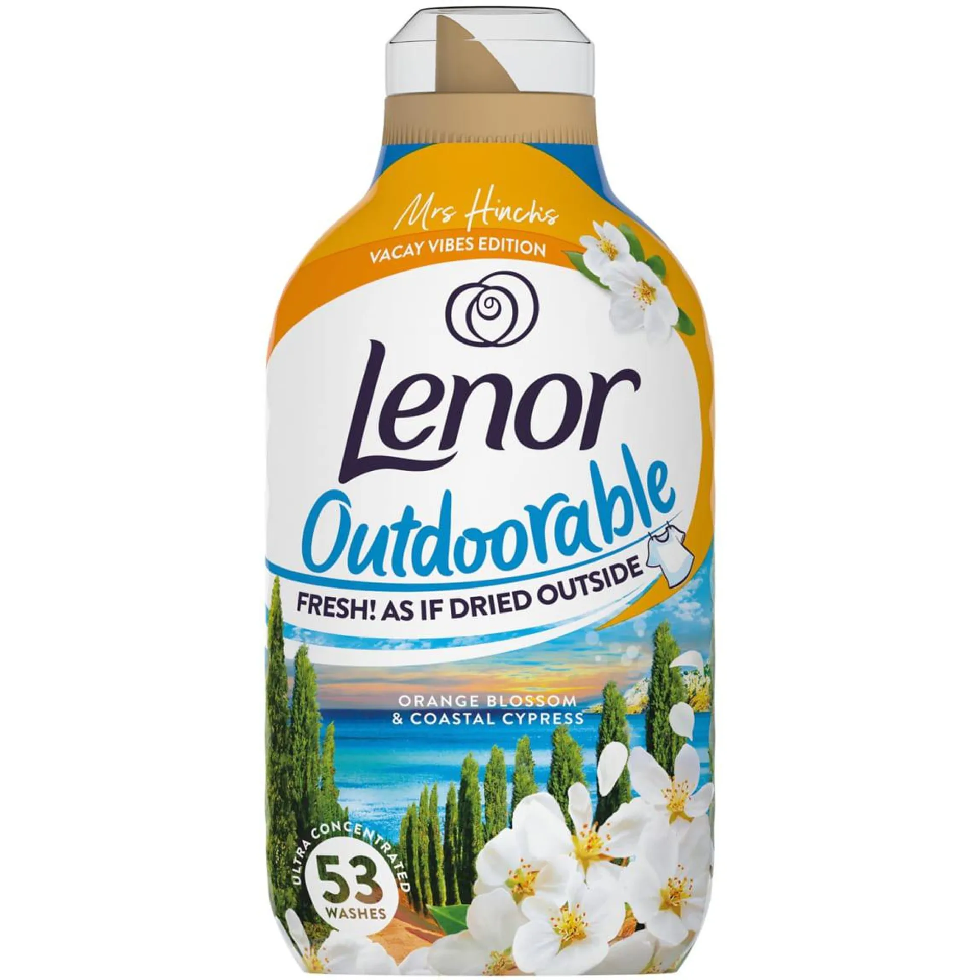 Mrs Hinch's Vacay Vibes Edition - Lenor Outdoorable Fabric Conditioner 53W - Orange Blossom & Coastal Cypress