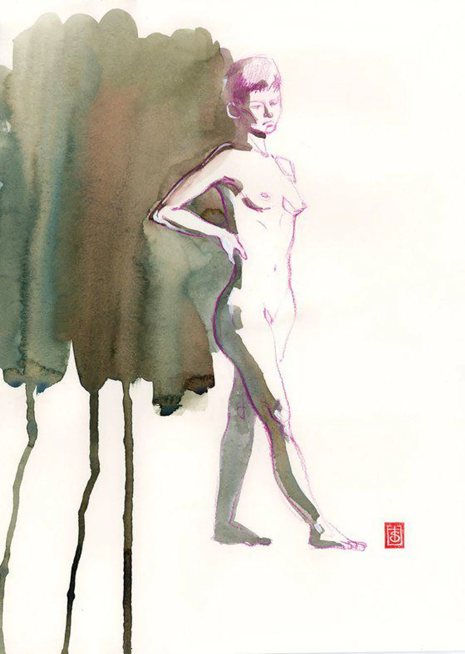 Nude life drawing 045 (2021)