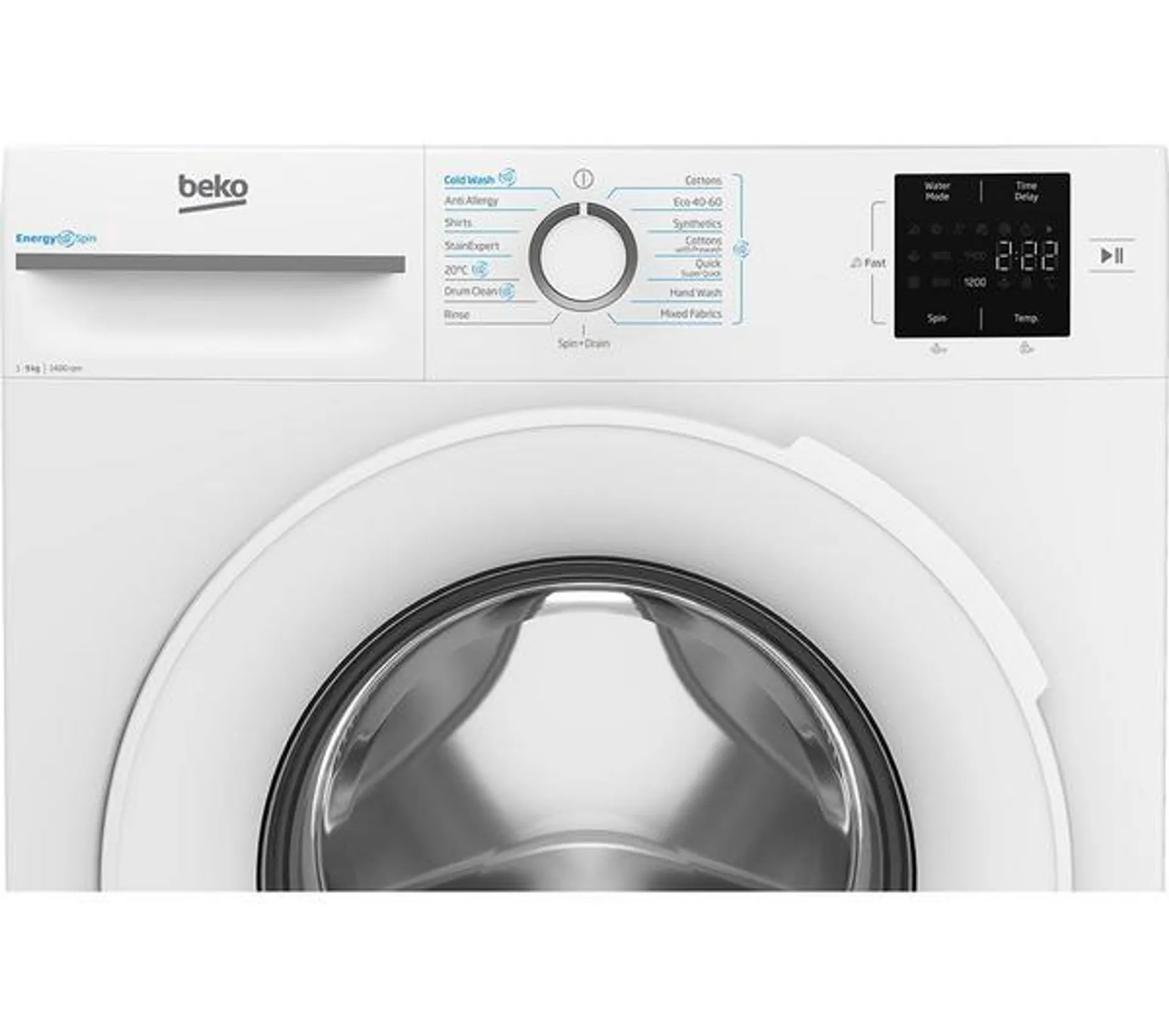 BEKO EnergySpin BM3WT3941W 9 kg 1400 Spin Washing Machine - White