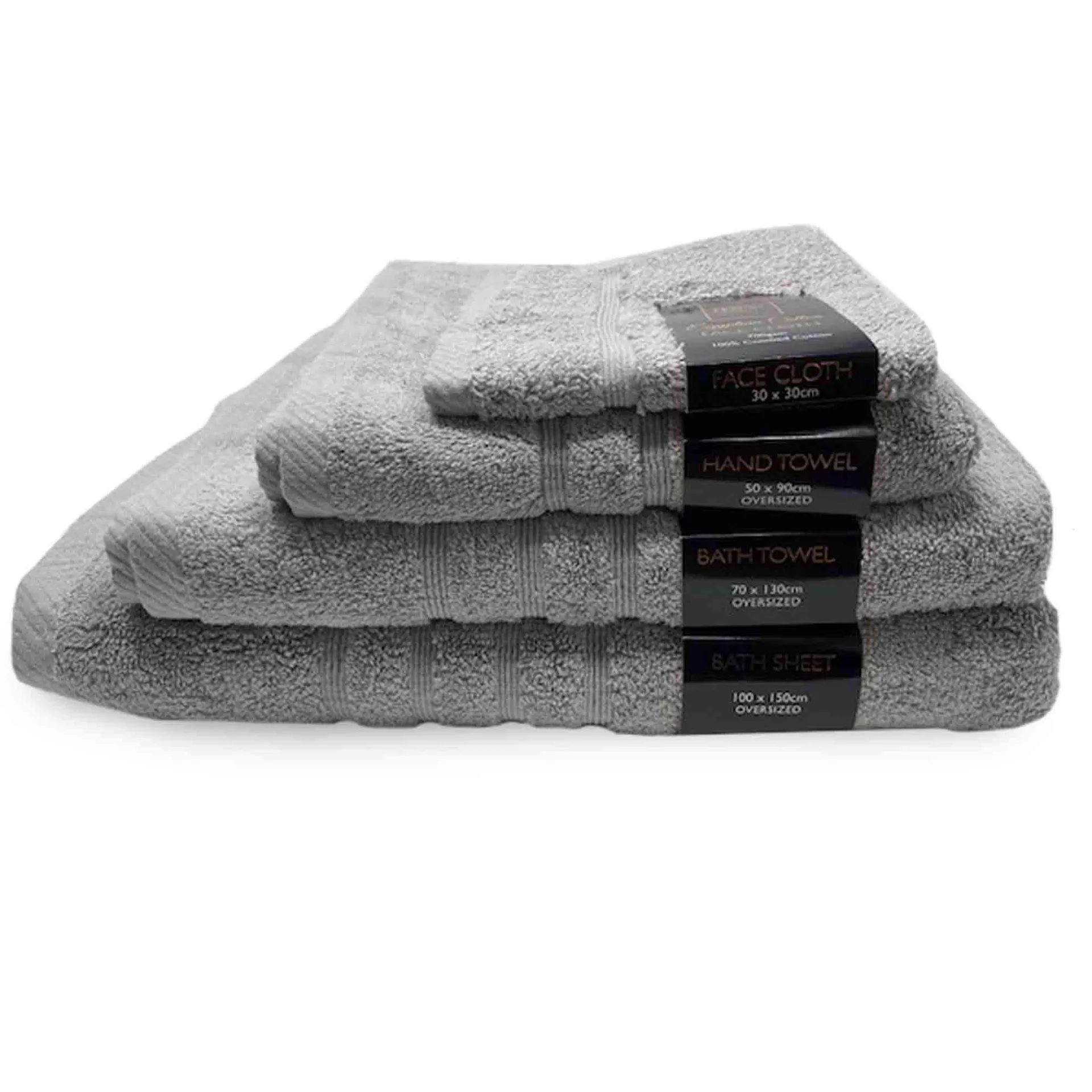 Lewis's Luxury Egyptian 100% Cotton Towel Range - Silver