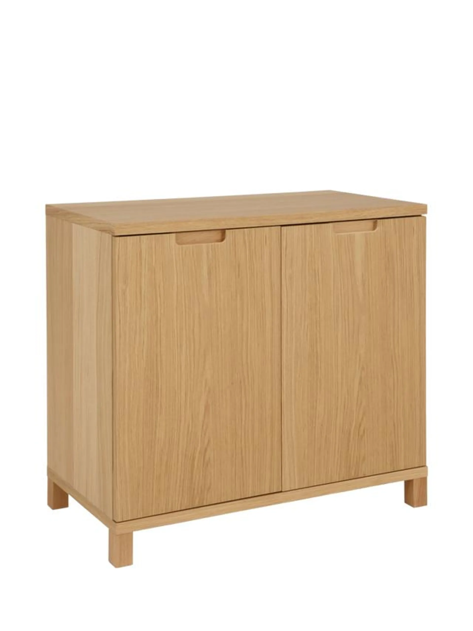 Abacus Wide Storage Cupboard, FSC-Certified, (Oak Veneer)