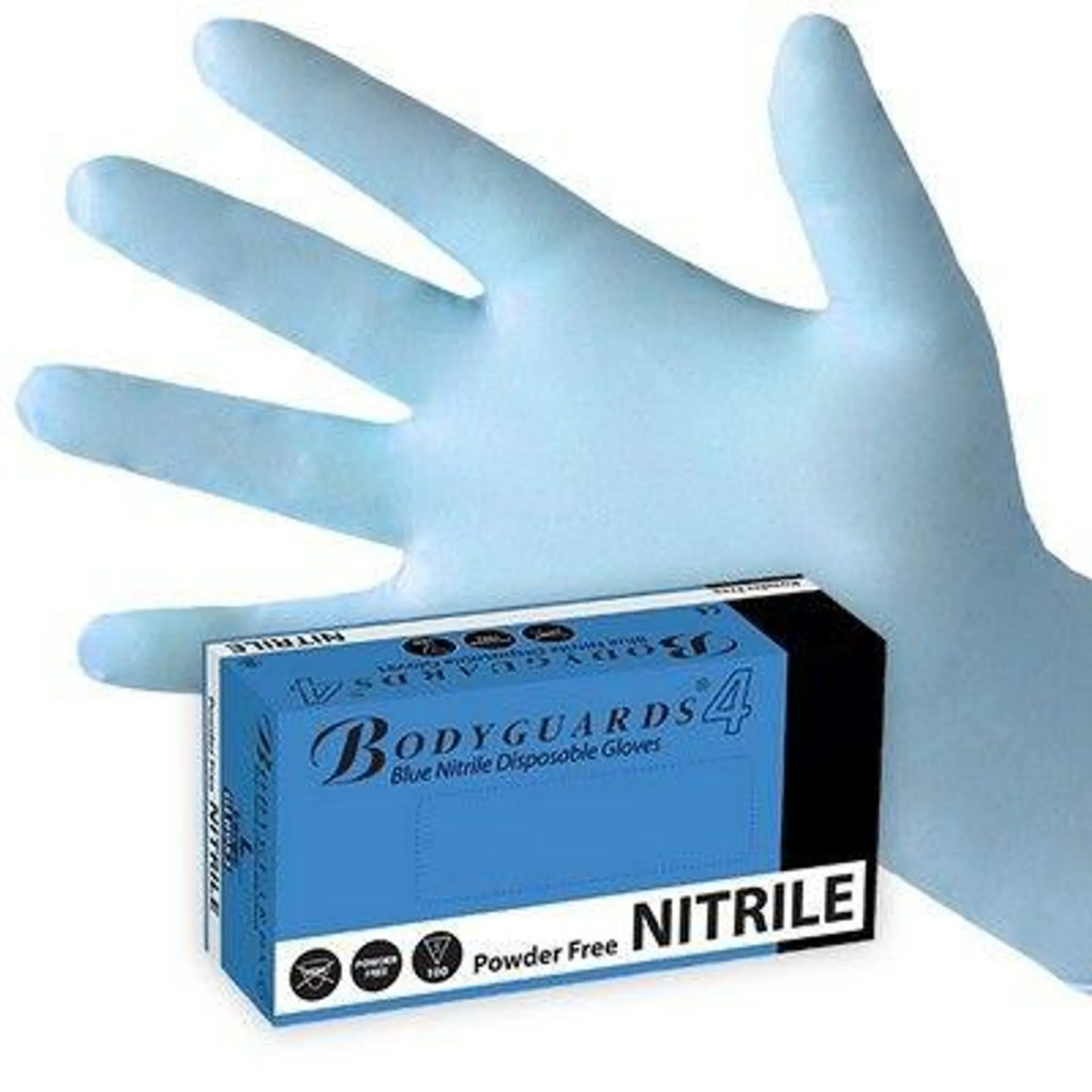 saville blue nitrile powder free gloves xl - x 100
