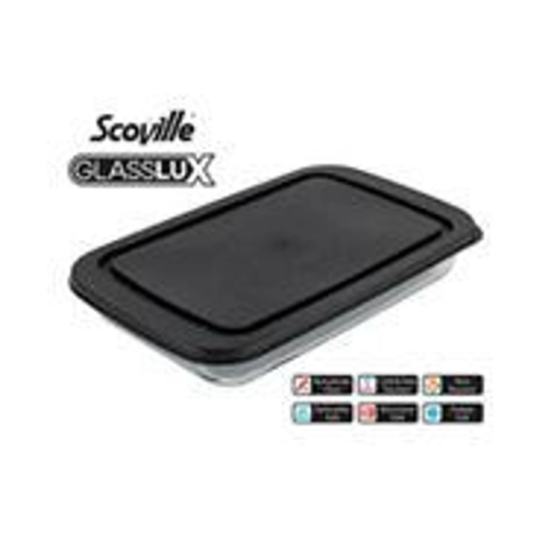 Scoville Glasslux 2.2L Rectangular Dish With Lid