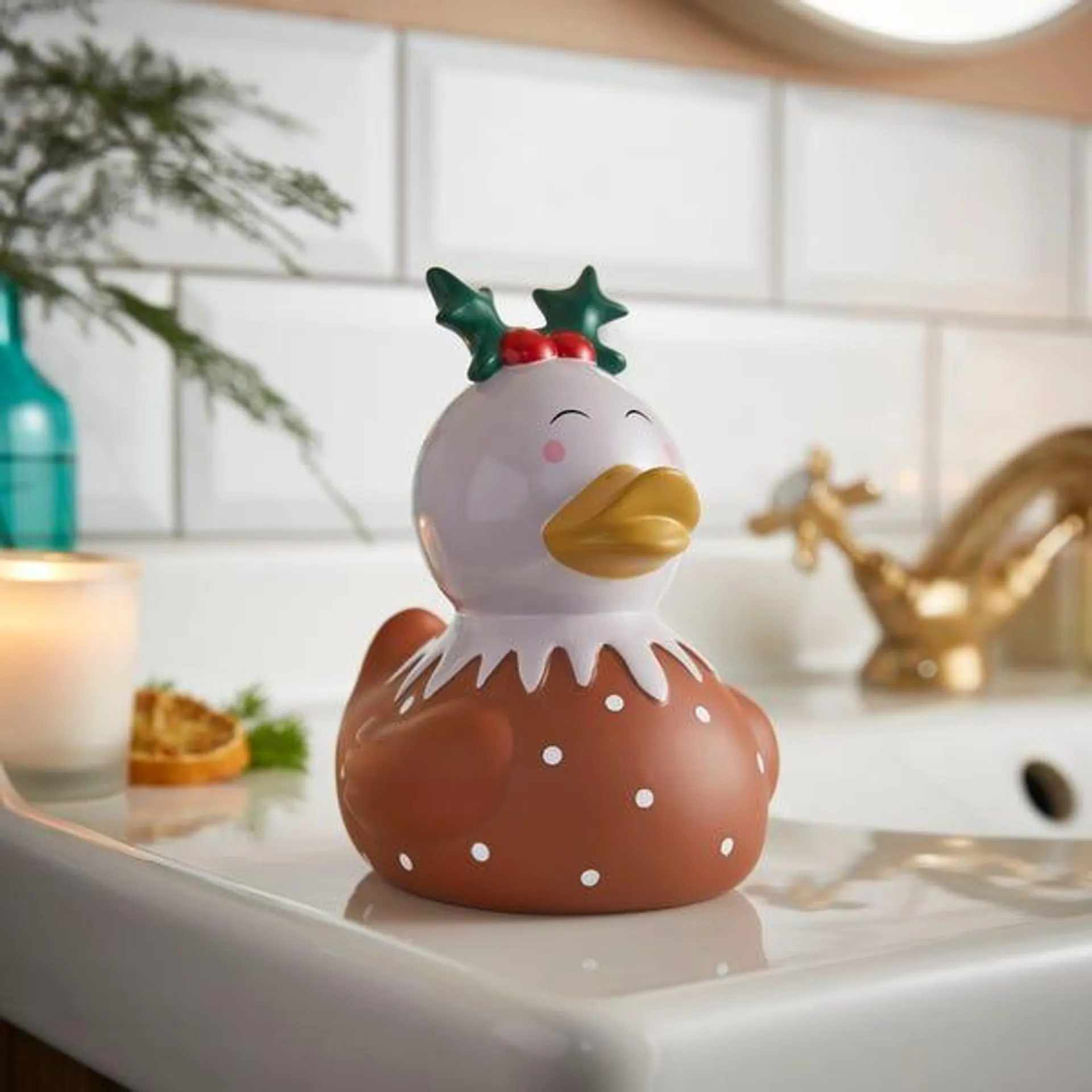 Christmas Pudding Rubber Duck