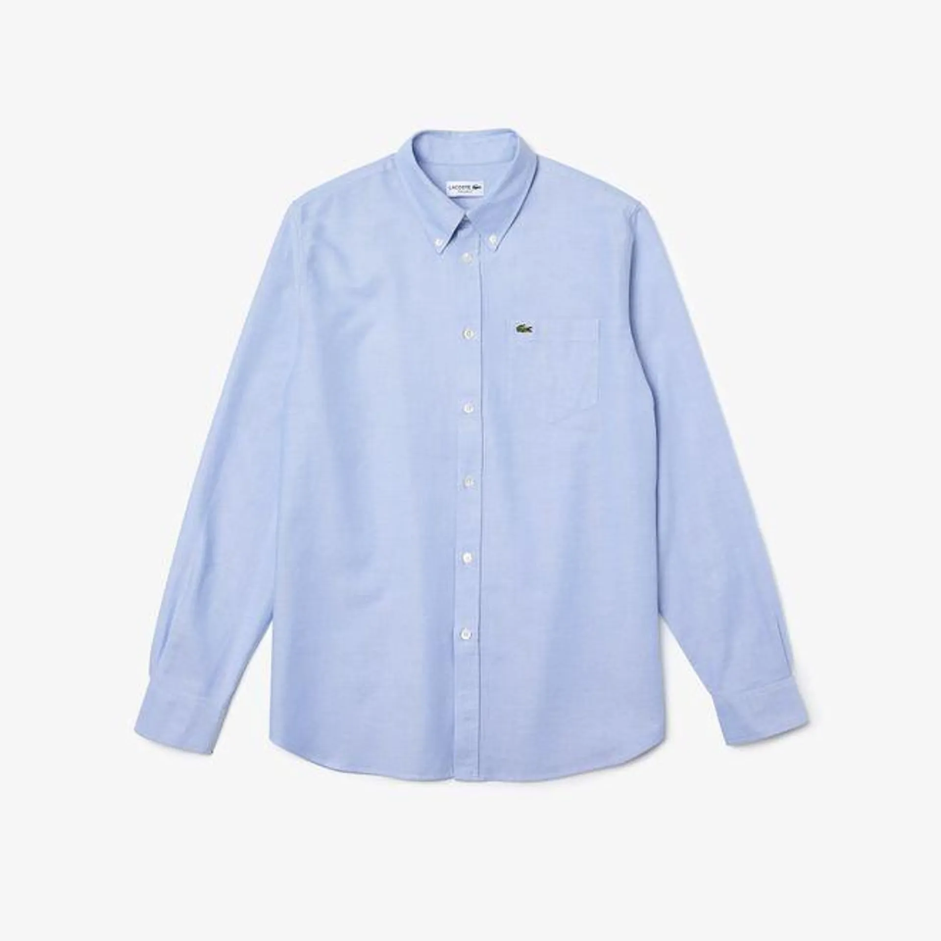 Lacoste Regular Fit Oxford Cotton Shirt in Blue