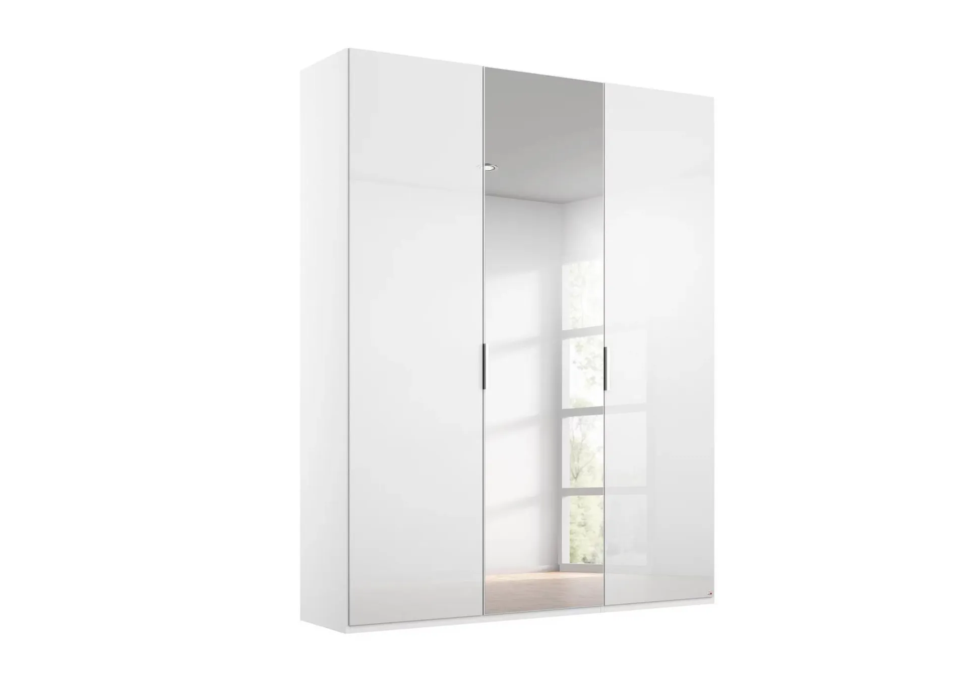 Formes Glass 3 Door Hinged Wardrobe with 1 Mirror