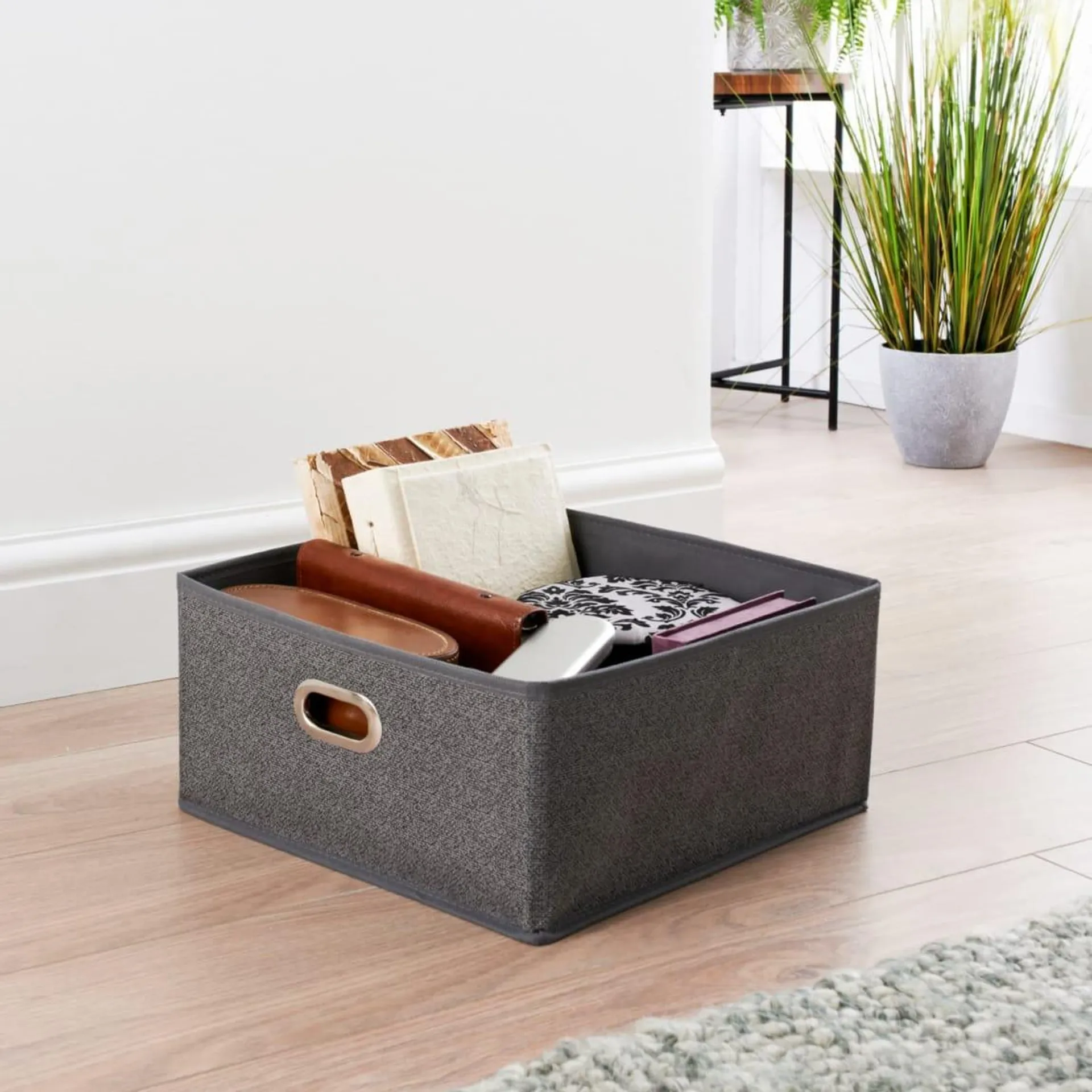 Grey Storage Bin - Small