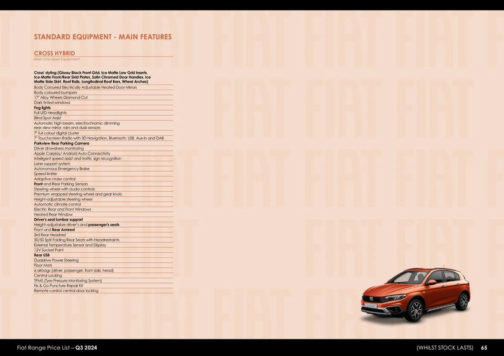 Fiat Range Price List – Q3 2024 from 16 July to 30 September 2024 - Catalogue Page 63