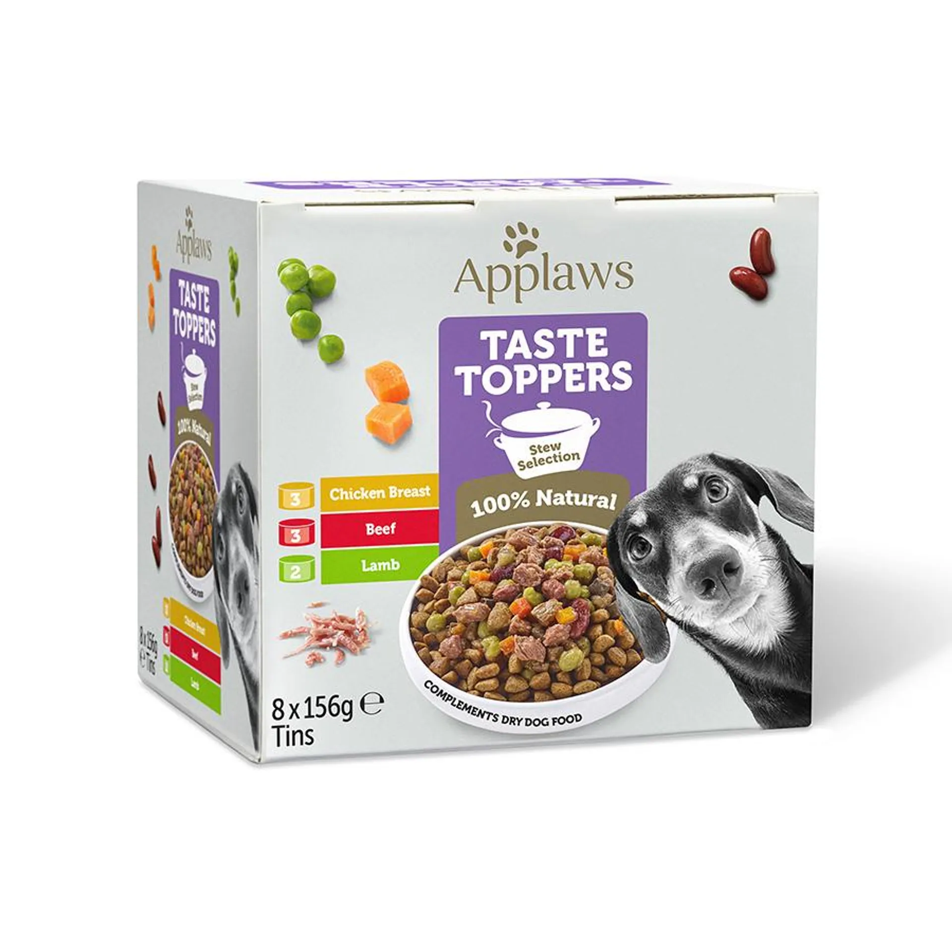 Applaws Taste Toppers Wet Dog Food Stew Selection 8x156g