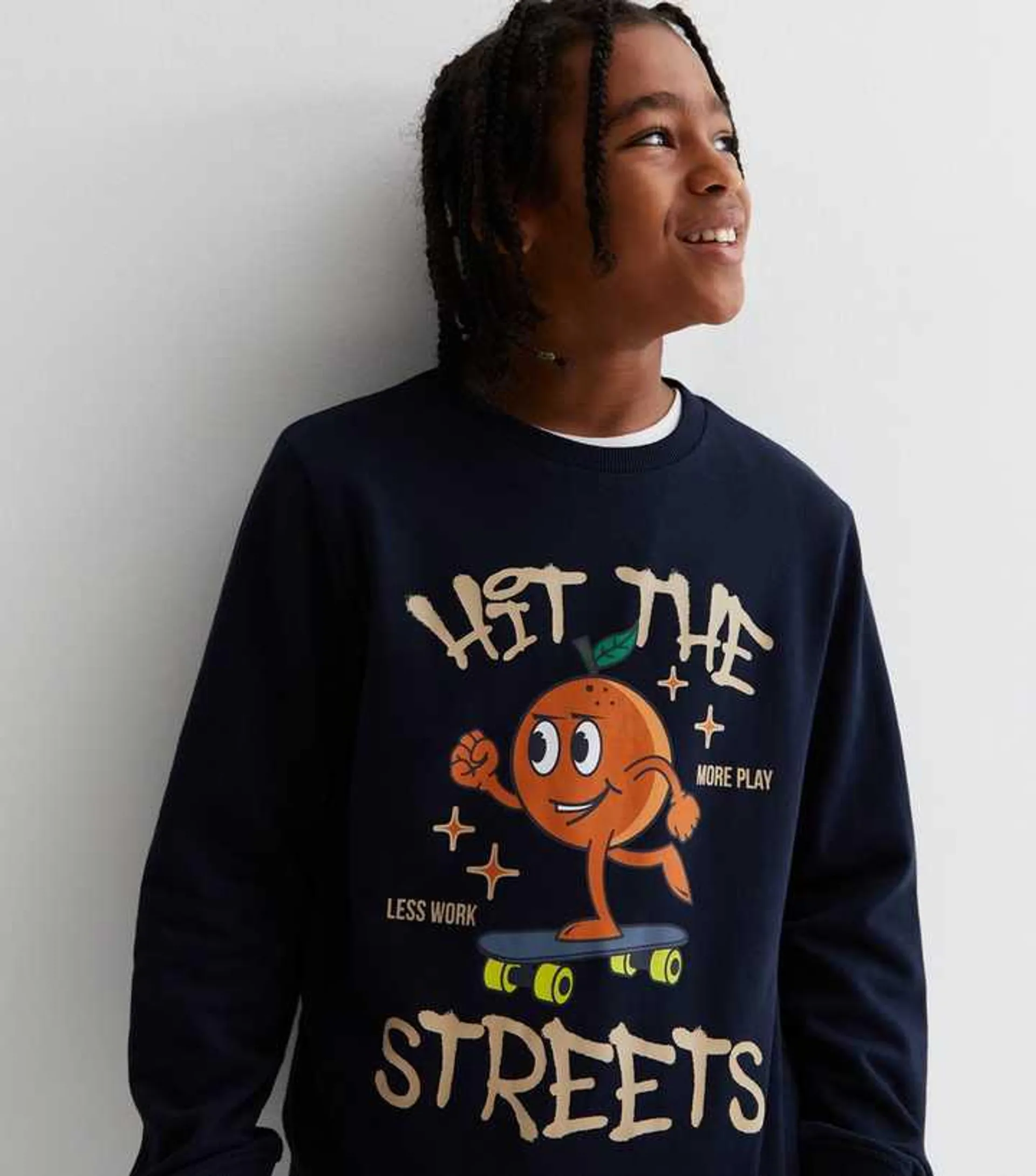 Name It Navy Hit the Streets Logo Sweatshirt