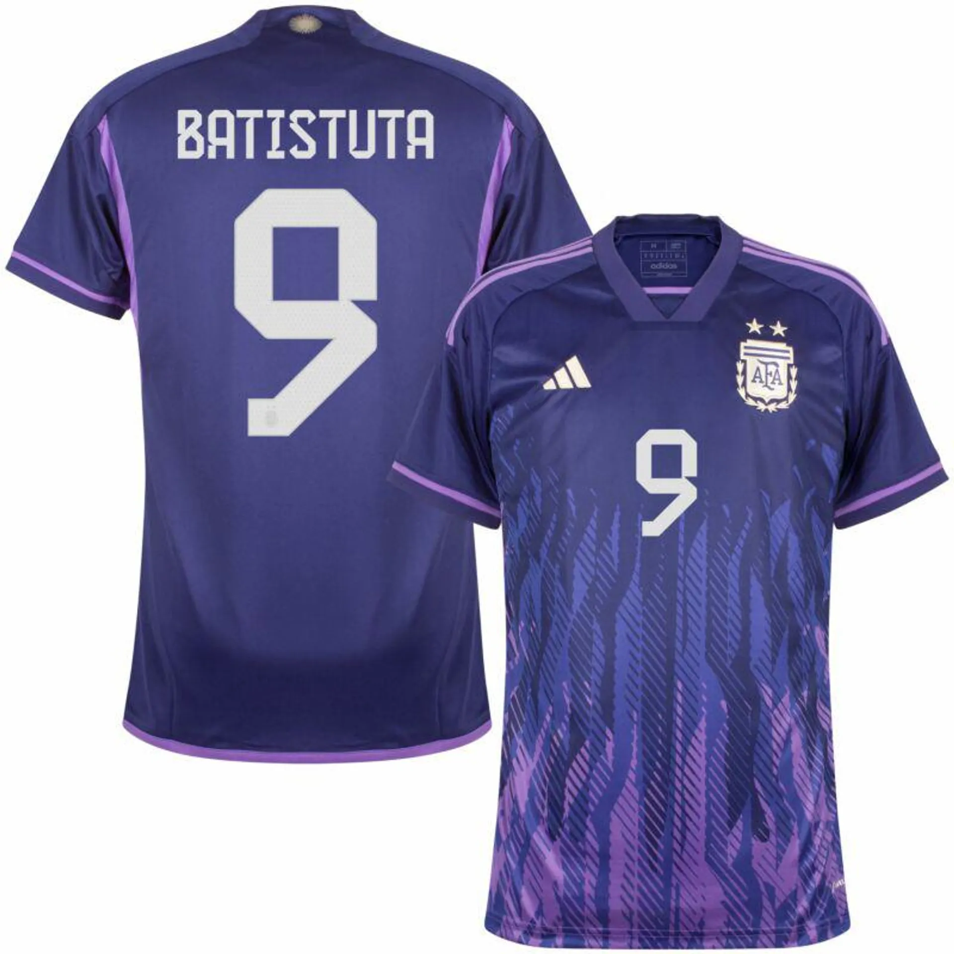 adidas Argentina Away Batistuta 9 Shirt 2022-2023 (Official Printing)