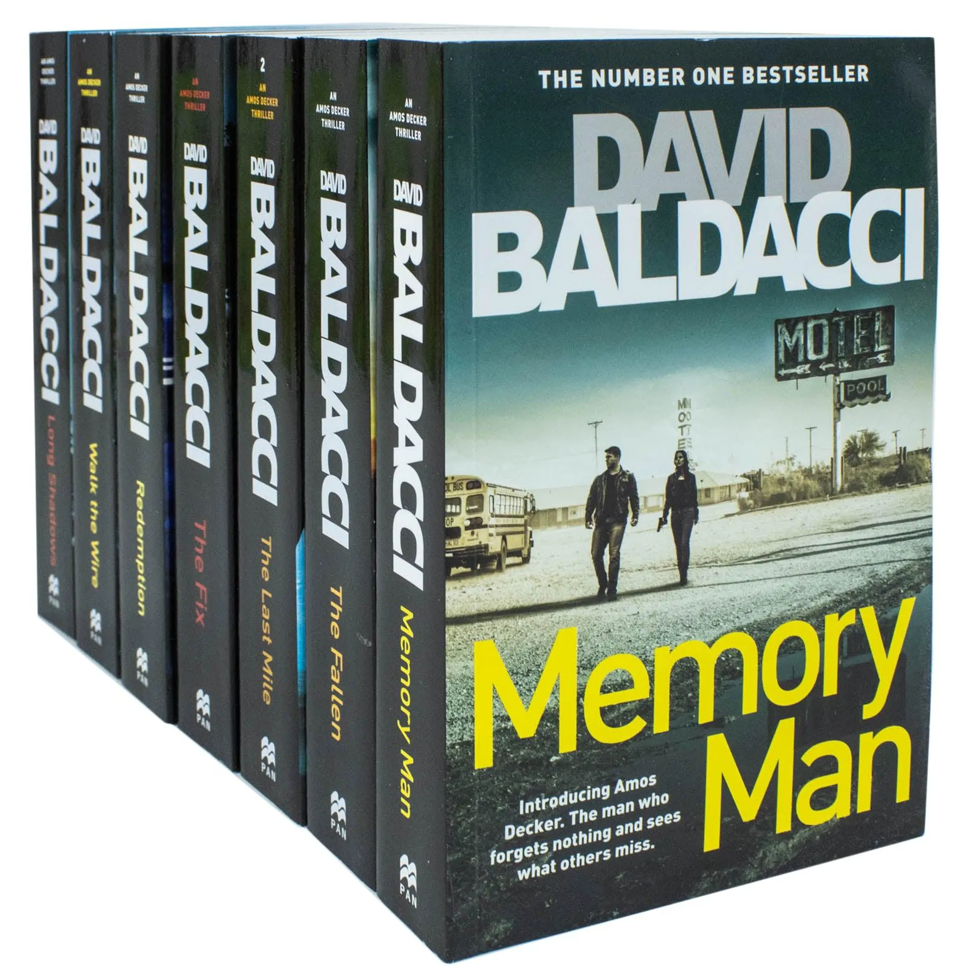 David Baldacci Amos Decker Series 7 Books Collection Set (Memory Man, The Last Mile, The Fix, The Fallen, Redemption & More)