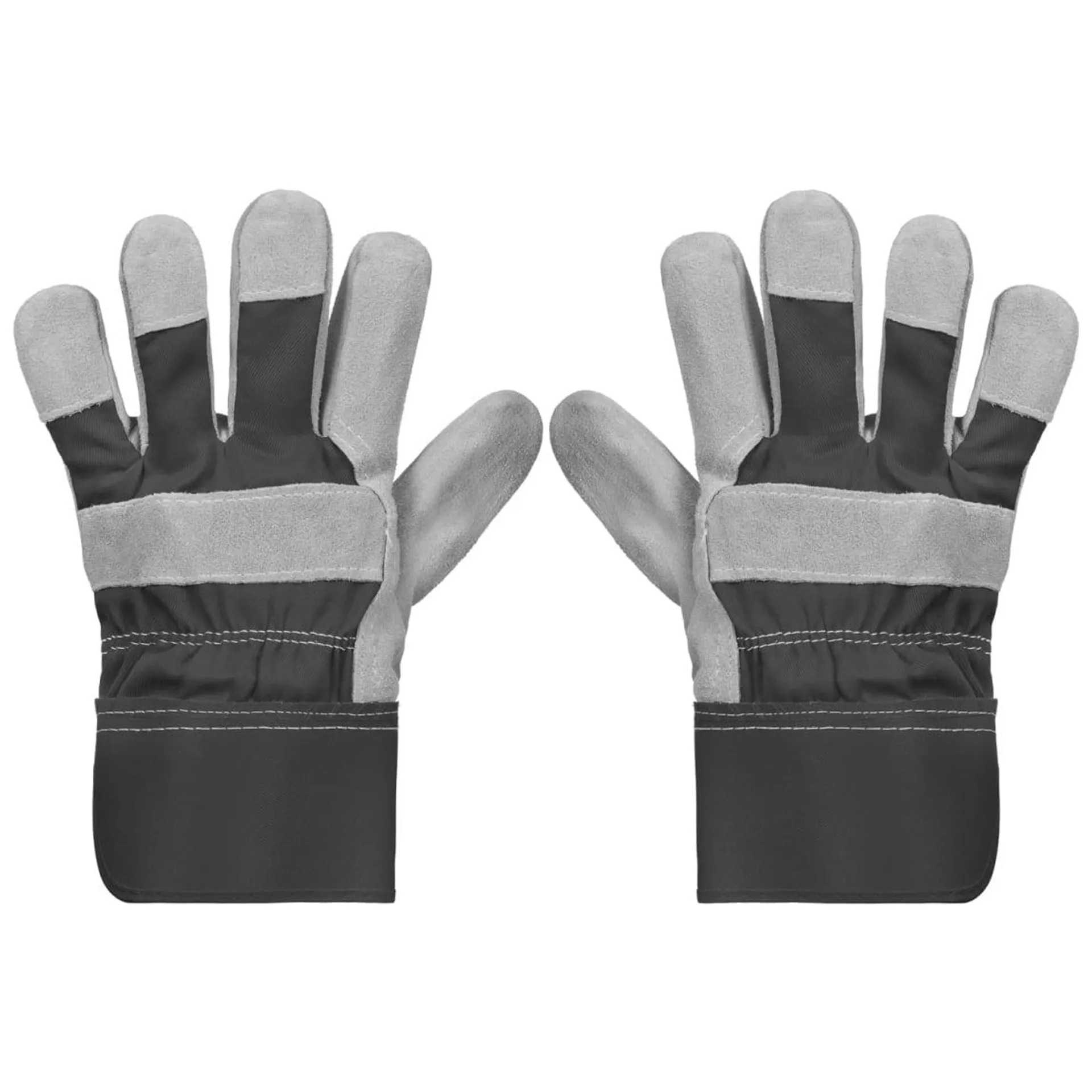 Rolson Heavy Duty Suede Gardening Gloves - Large - Grey