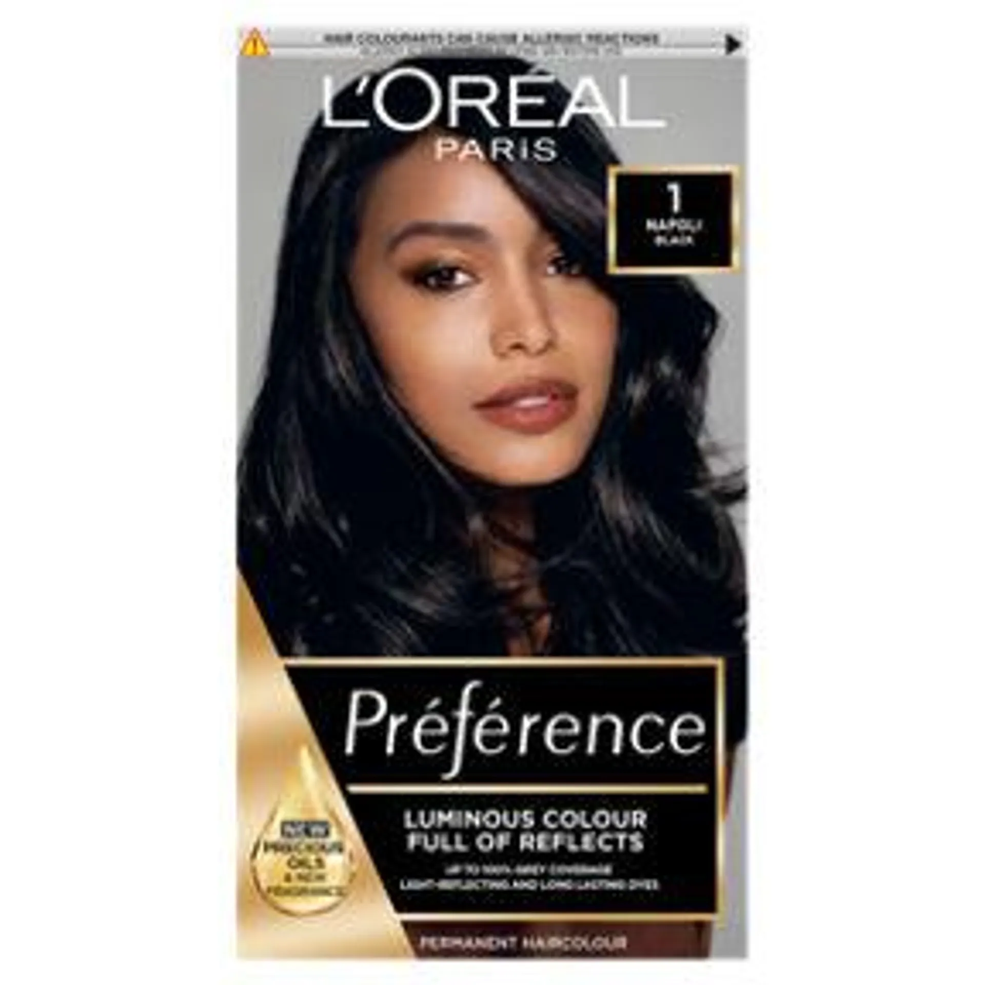 L'Oreal Preference 1 Napoli Black Permanent Hair Dye