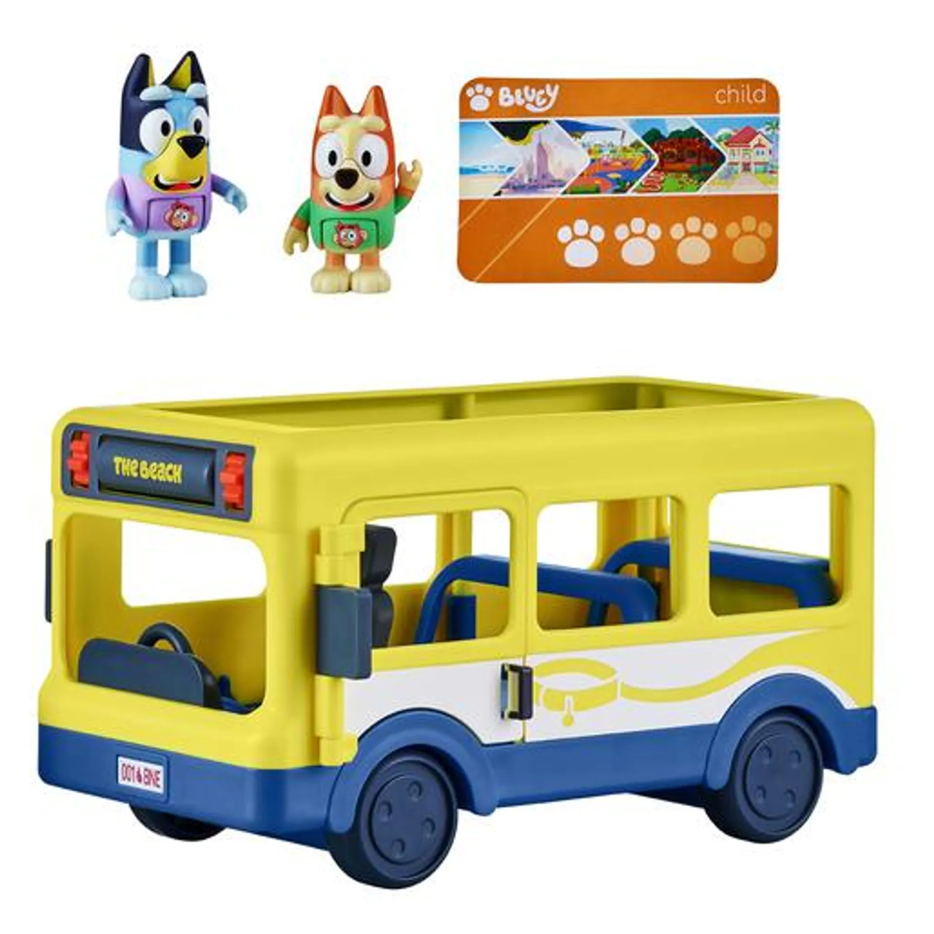 Bluey Bus Playset with Bluey and Bingo Figures