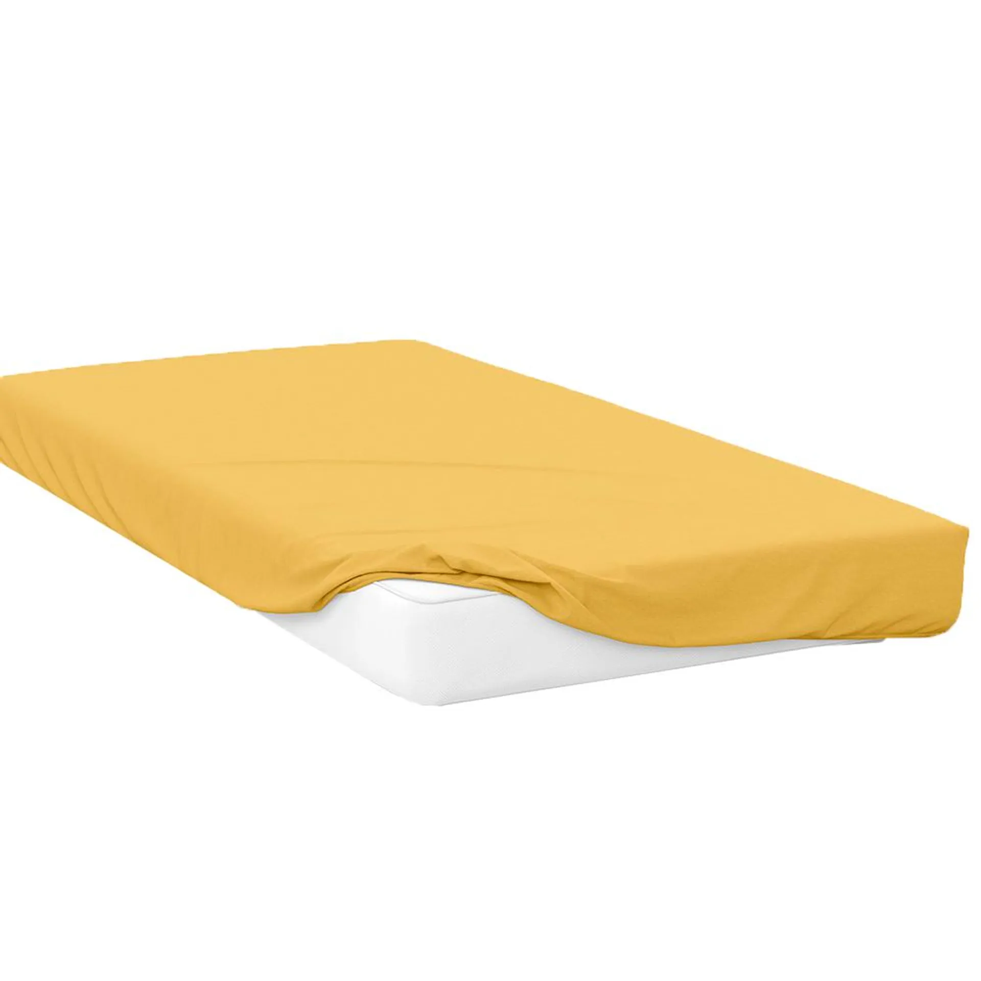 Serene Single Saffron Fitted Bed Sheet