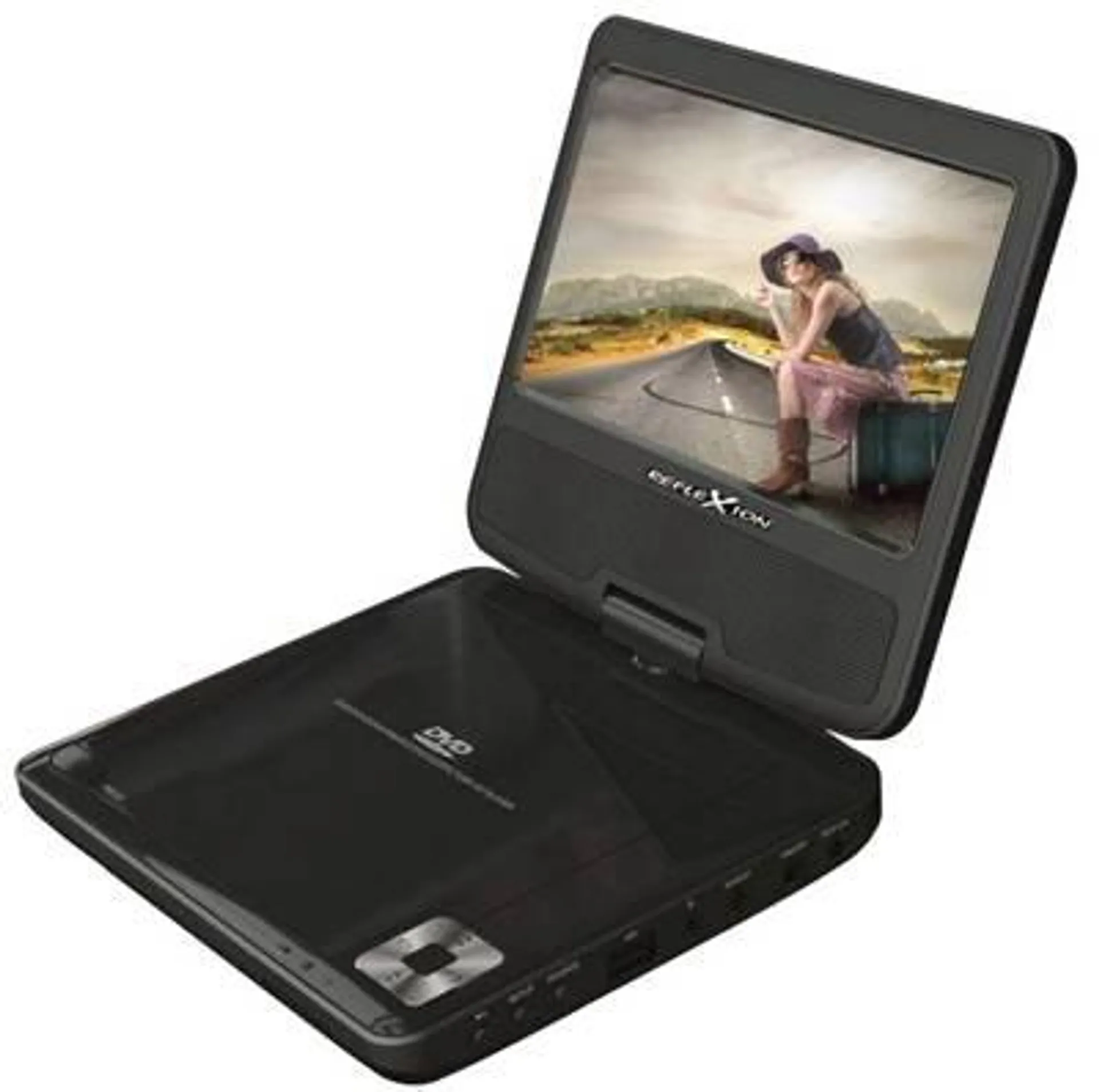 Reflexion DVD7002 Portable DVD player 17.78 cm 7 inch built-in DVD player, Battery-powered, incl. 12V car power cable B
