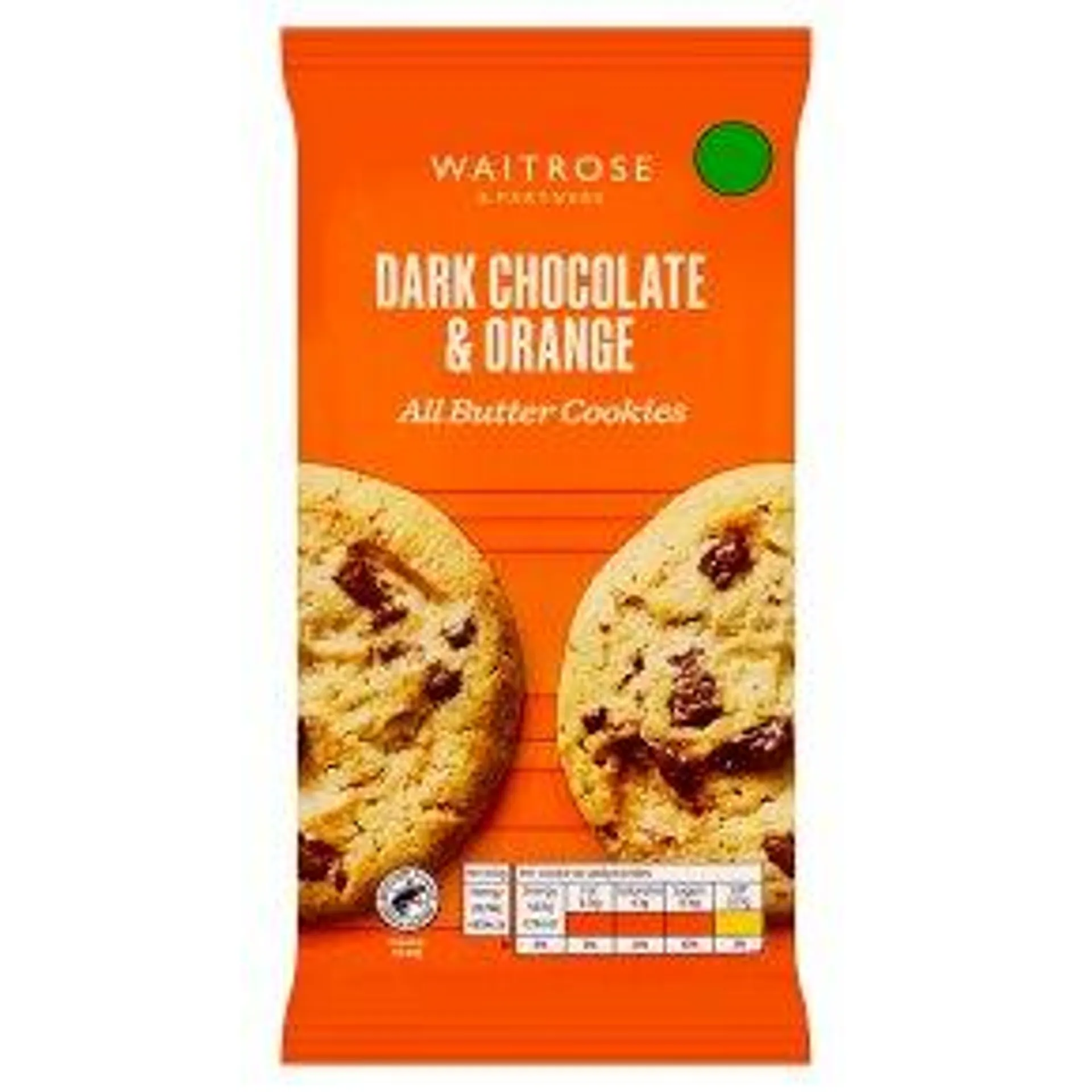 Waitrose Dark Chocolate & Orange All Butter Cookies