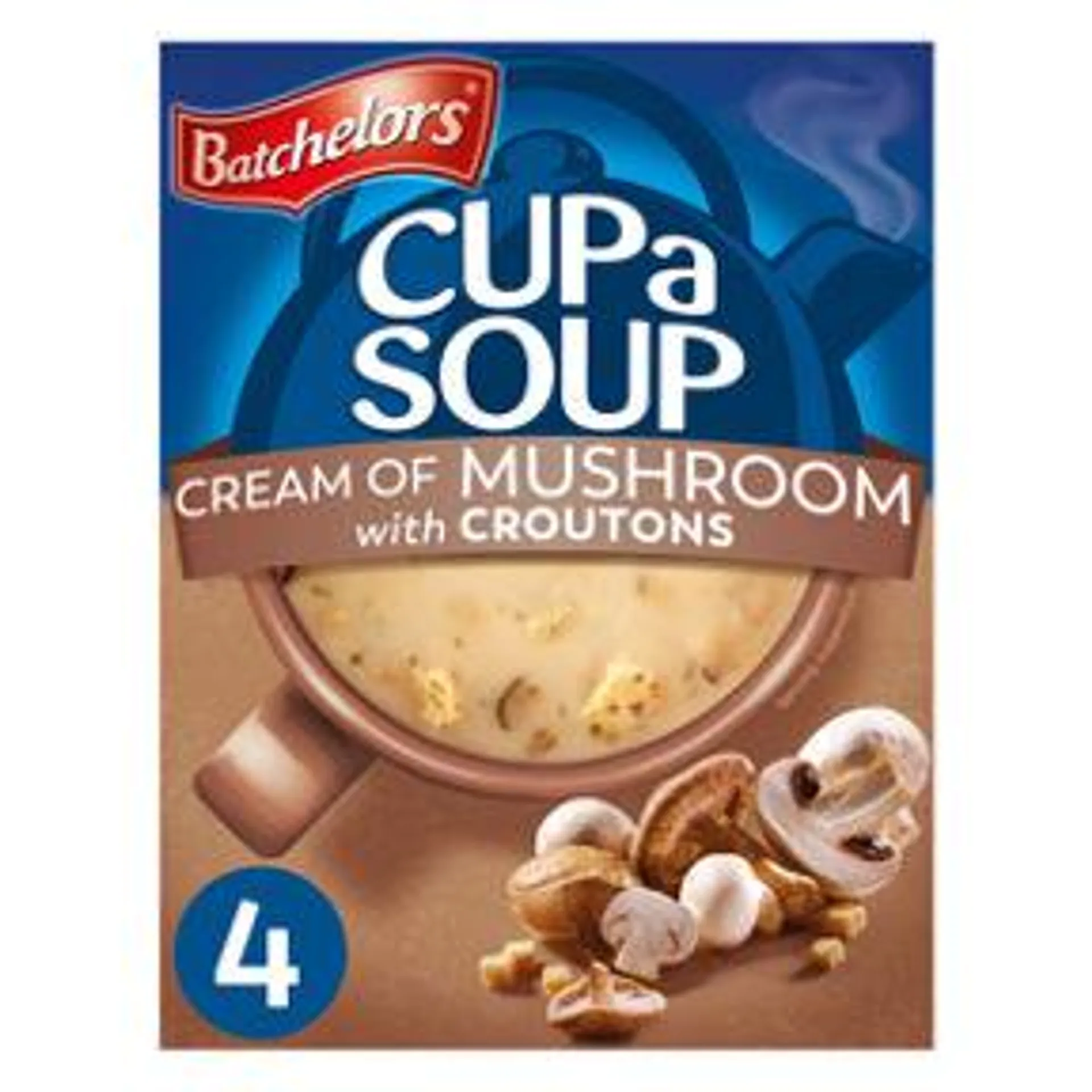 Batchelors Cup a Soup Cream of Mushroom 4 Instant Soup Sachets