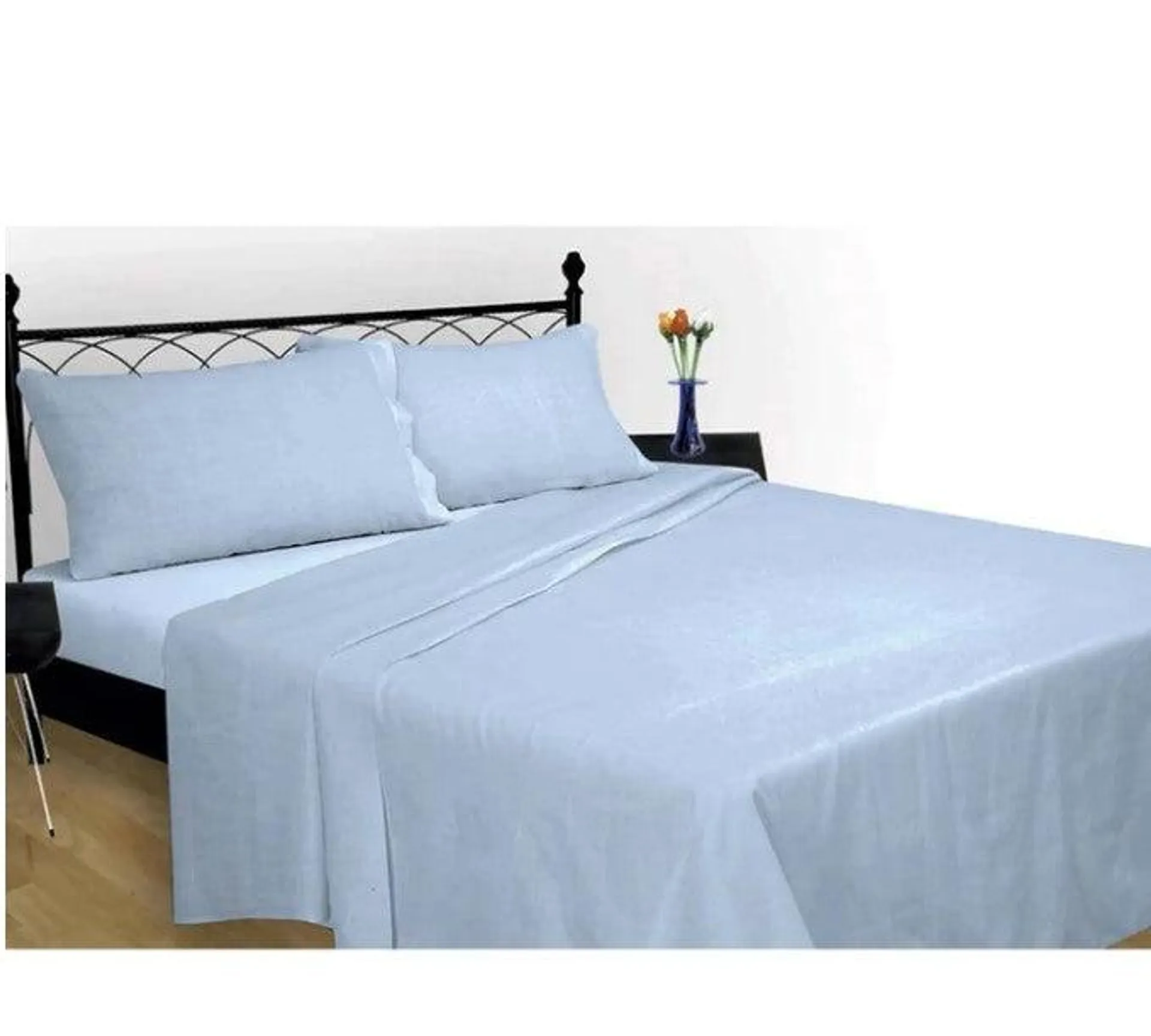 Lewis's Brushed Cotton Sheet Range - Blue