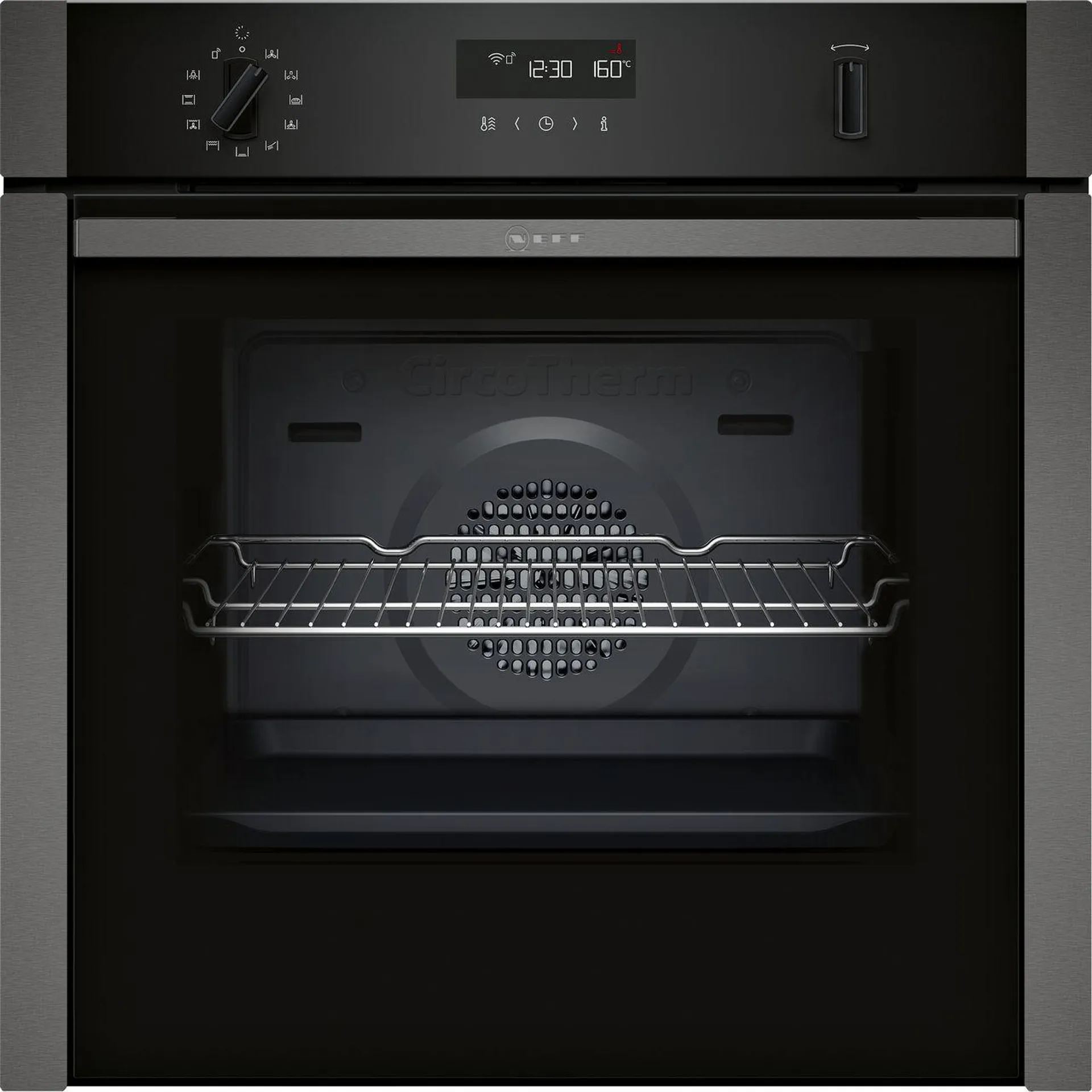 NEFF N50 Slide&Hide® B6ACH7HG0B Wifi Connected Built In Electric Single Oven - Graphite - A Rated