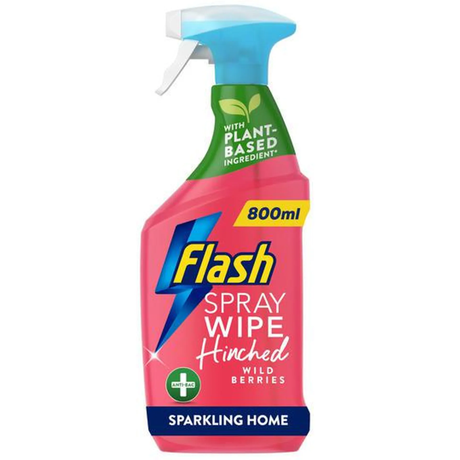 Flash Spray.Wipe.Hinched. Wild Berries Antibacterial Multi Purpose Cleaning Spray 800ML