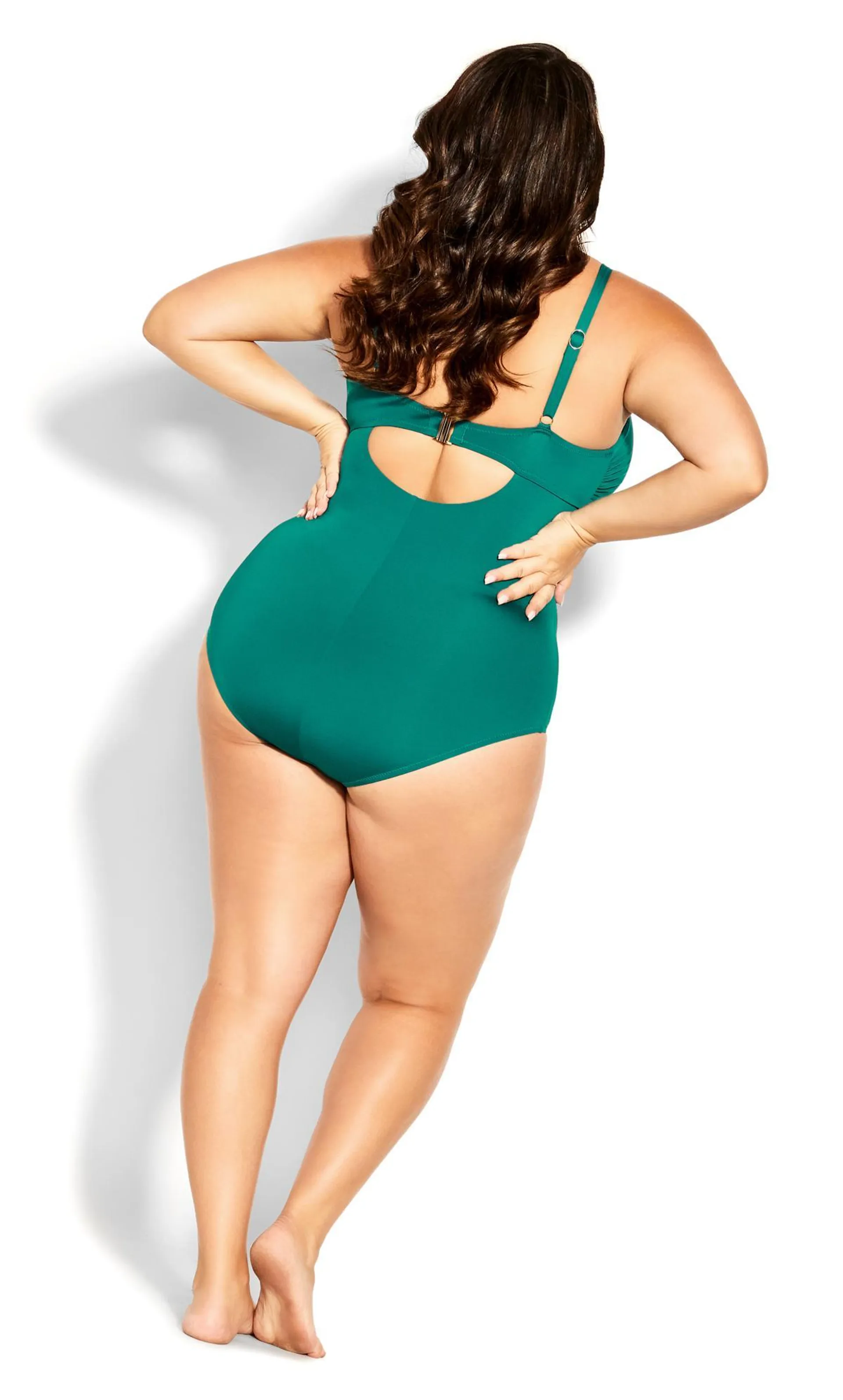 Evans Green Cutout Swimsuit