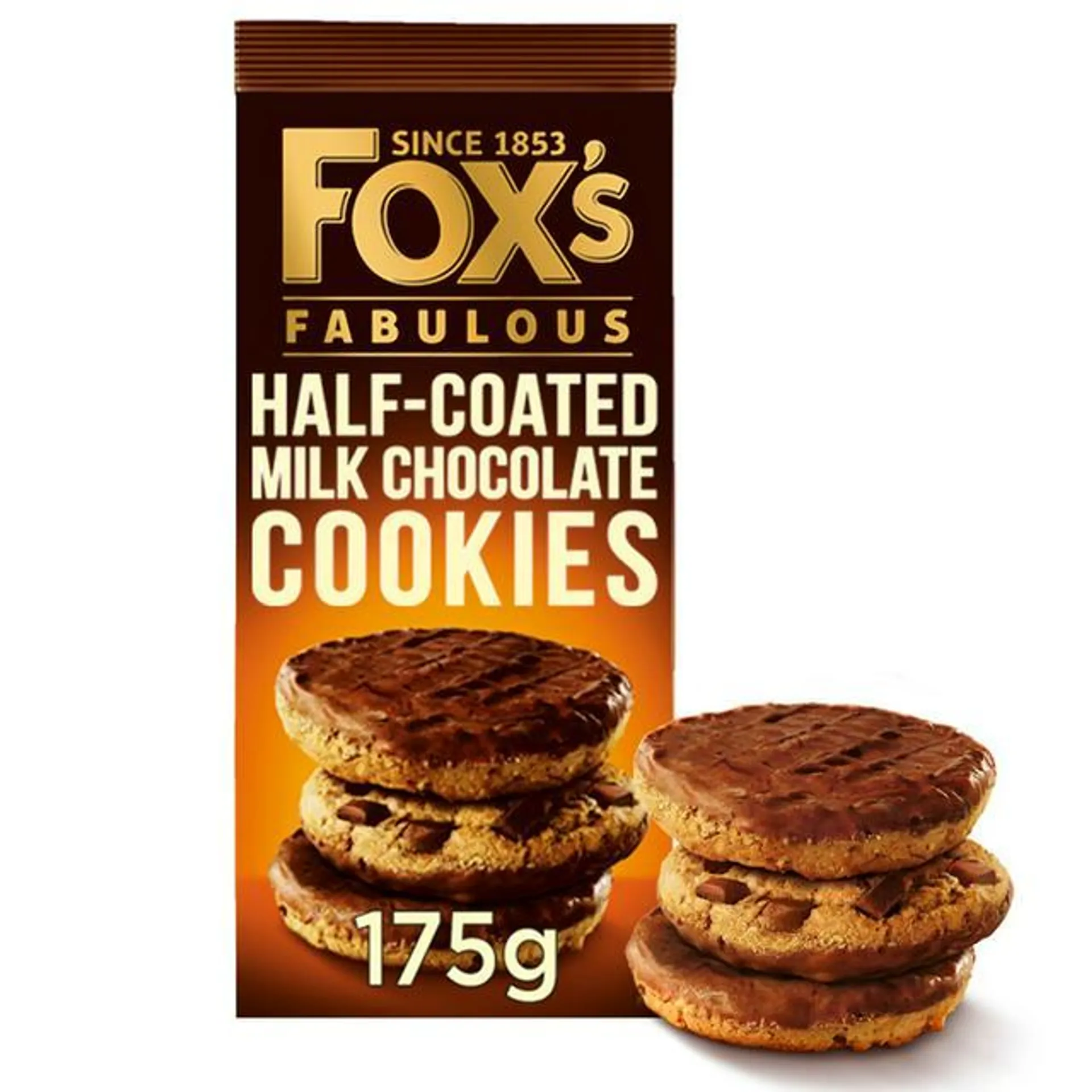 Fox's Biscuits Chunkie Half Coated Chocolate Cookies 175g