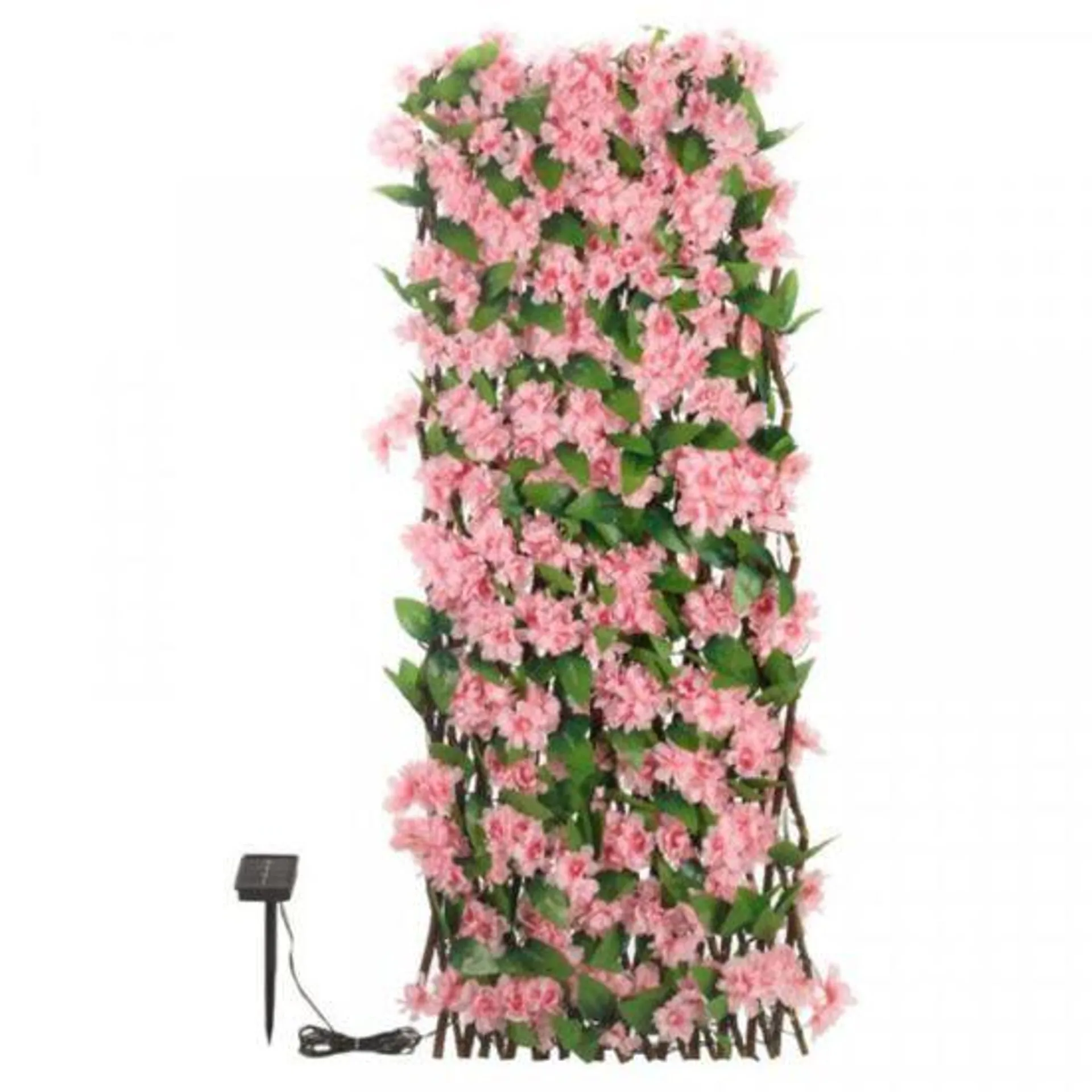 Faux Decor Solar In-lit Pink Blossom Trellis 180 x 60cm