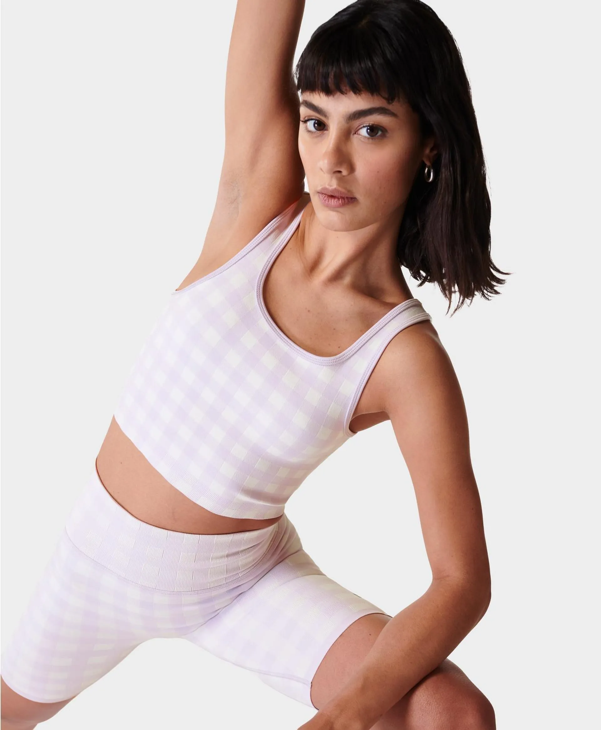 Gingham Seamless Crop Top