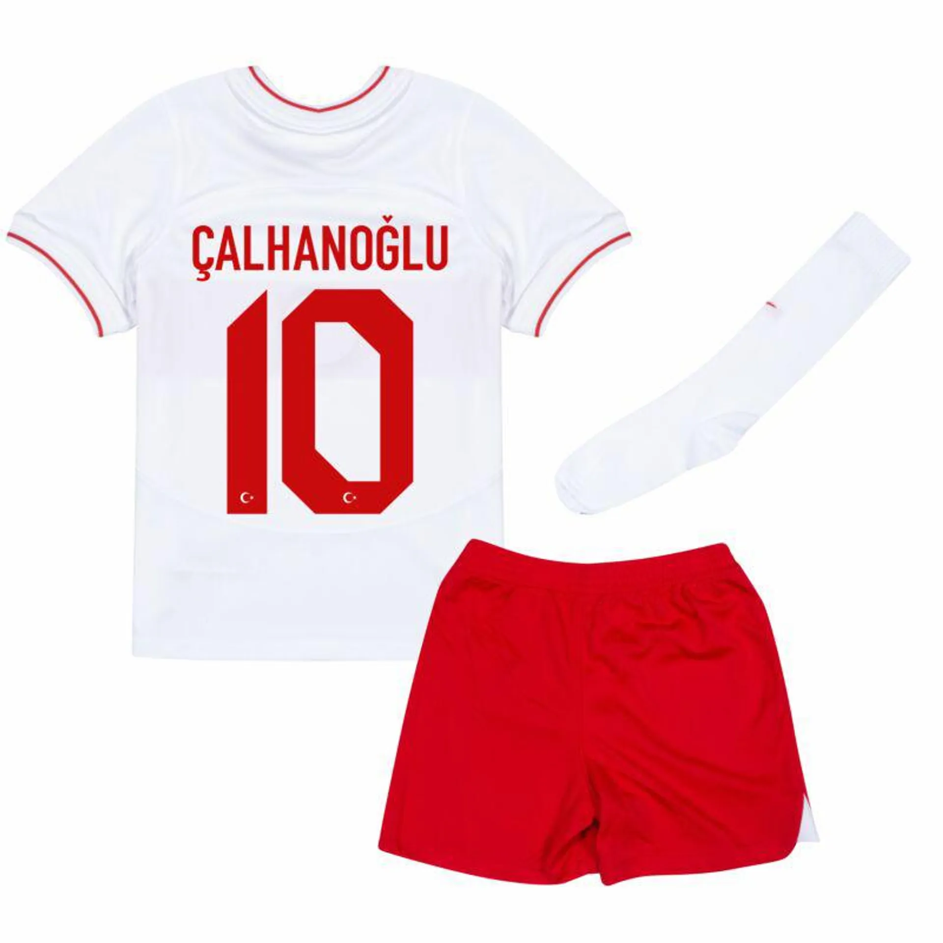 Nike Turkey Home Çalhanoğlu 10 Mini Kit 2022-2023 (Fan Style Printing)