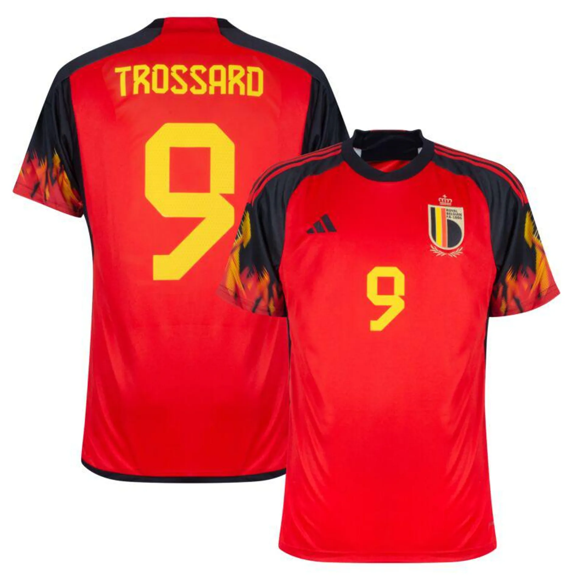 adidas Belgium Home Trossard 9 Shirt 2022-2023 (Official Printing)