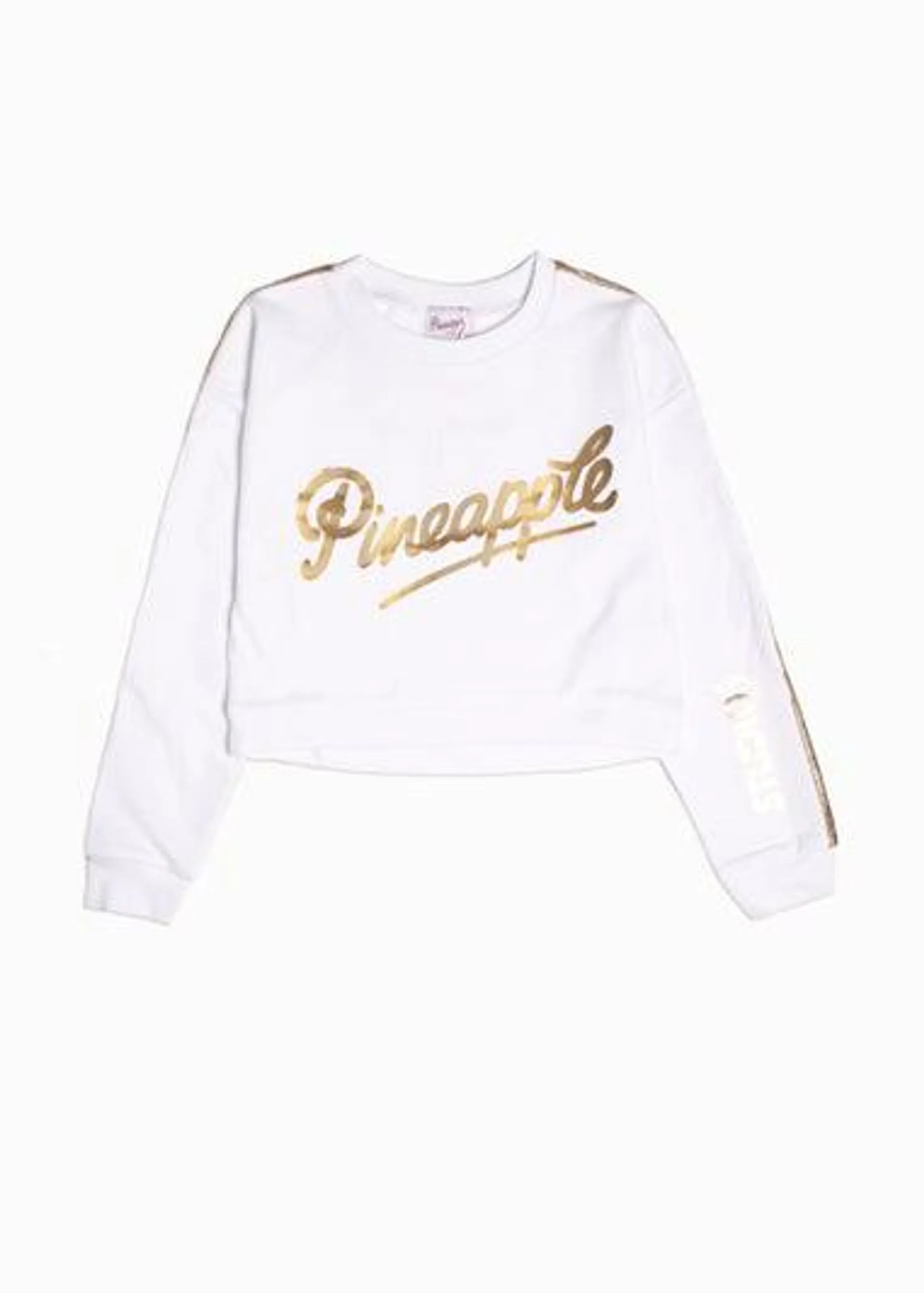 Girls Pineapple White Logo Cropped Sweatshirt (5-13yrs) - Age 5-6