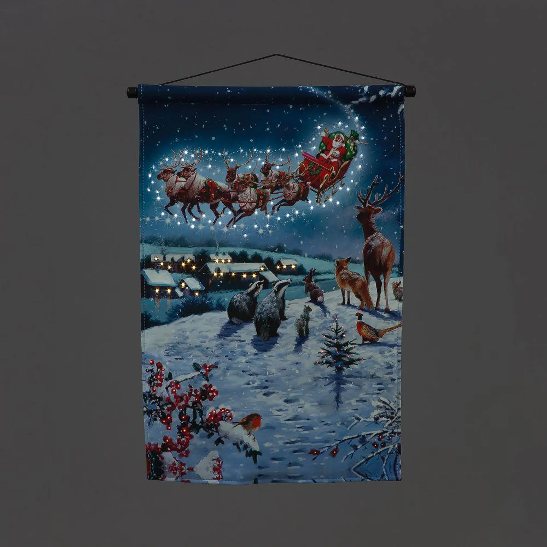 Battery Operated Fibre Optic Magical Christmas Tapestry