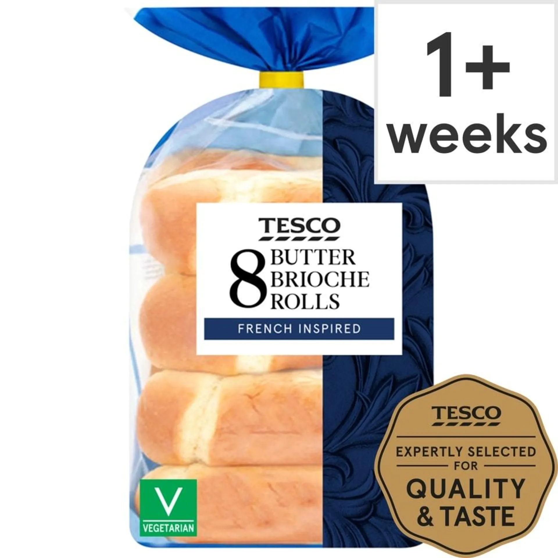 Tesco Butter Brioche Rolls 8 Pack