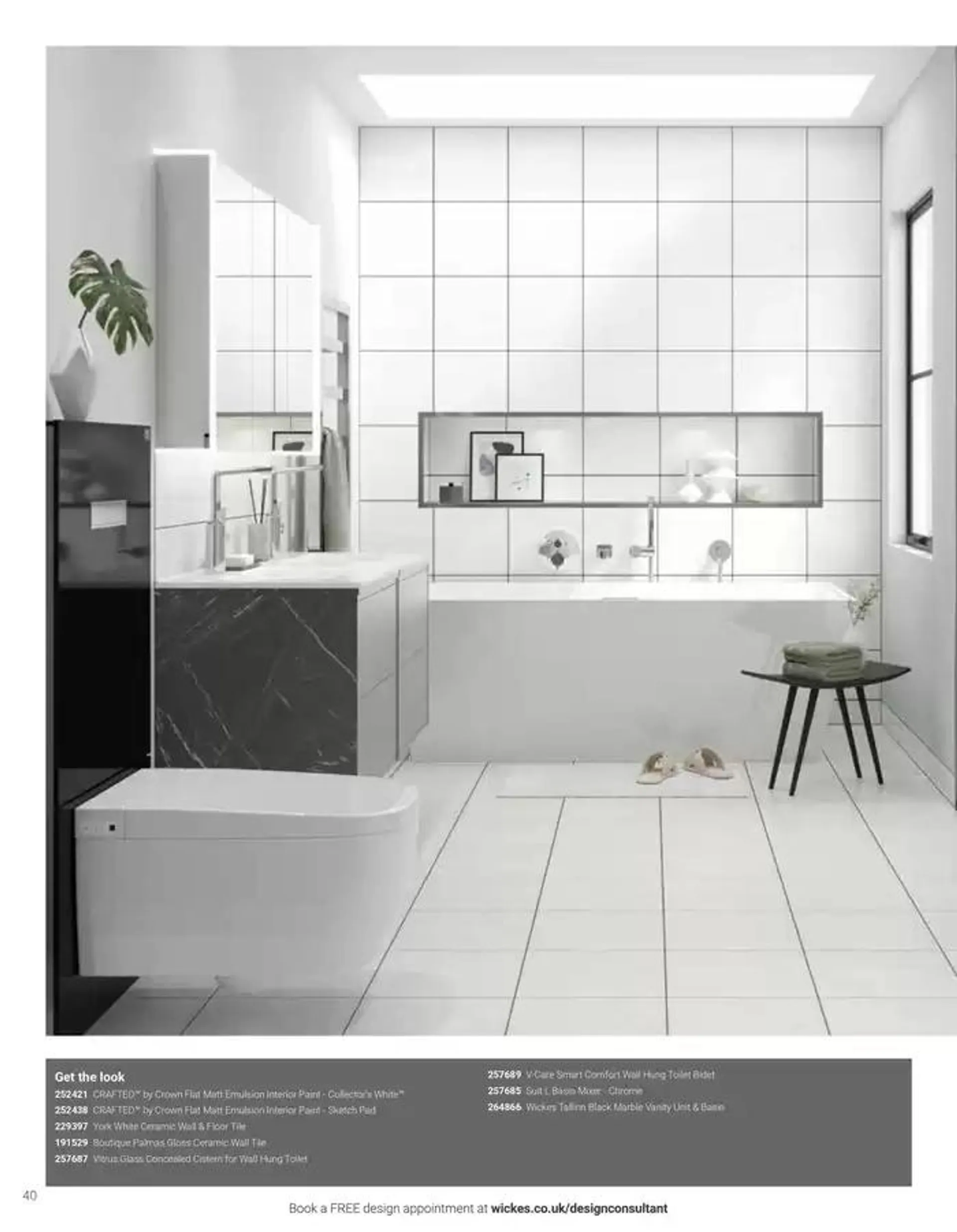 Wickes Bespoke Bathrooms brochure from 5 November to 31 December 2024 - Catalogue Page 40