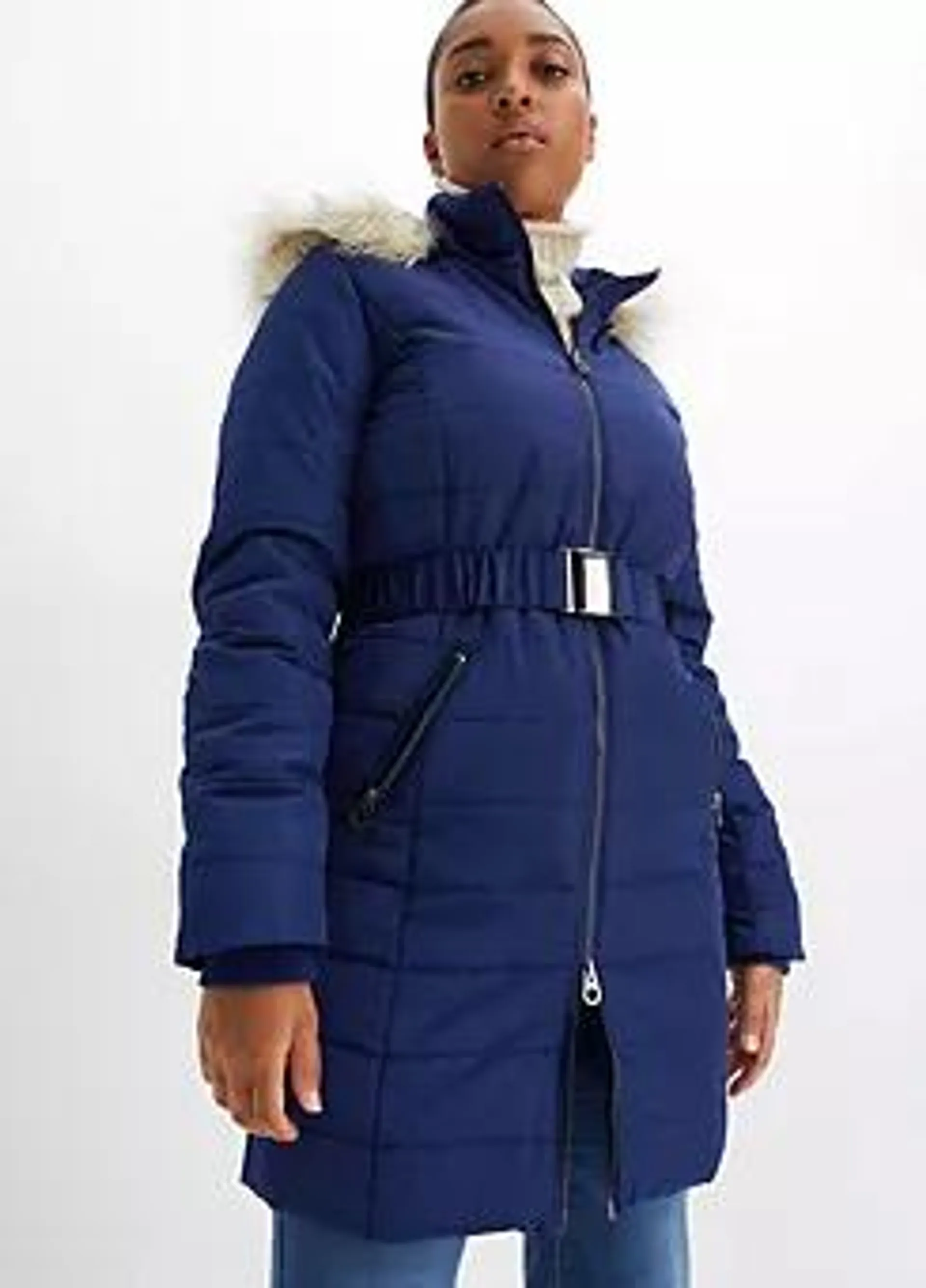 Quilted Jacket with Belt