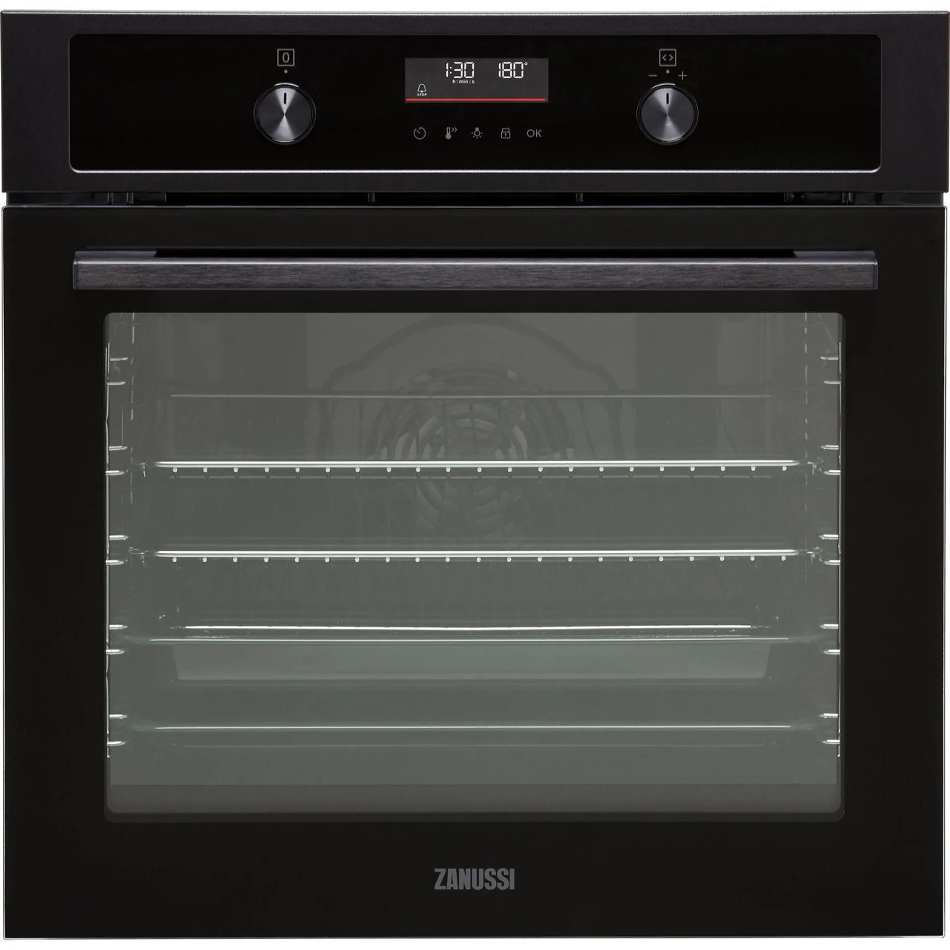 Zanussi ZOHNA7KN Built In Electric Single Oven - Black - A+ Rated