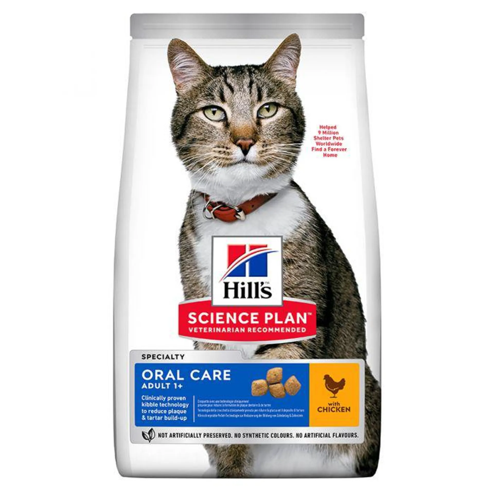 Hills Science Plan Adult Cat Oral Care Food with Chicken 1.5kg