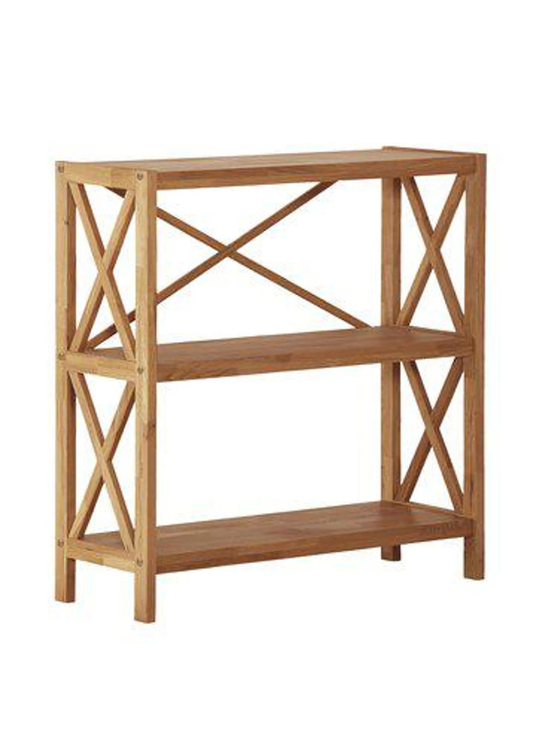 Shelving unit JANNERUP wide 3 shelves. oak