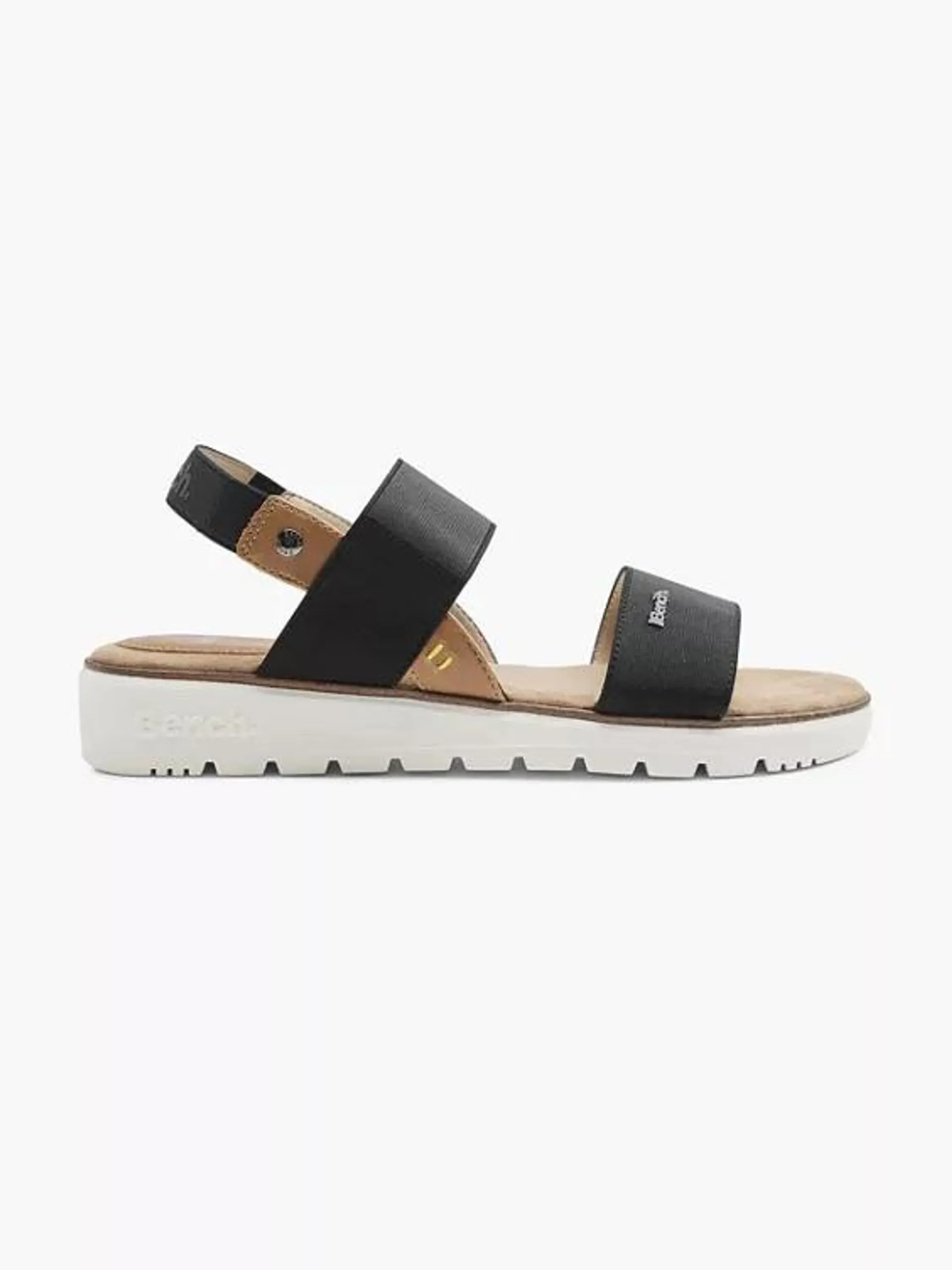 Black Bench Footbed Sandals