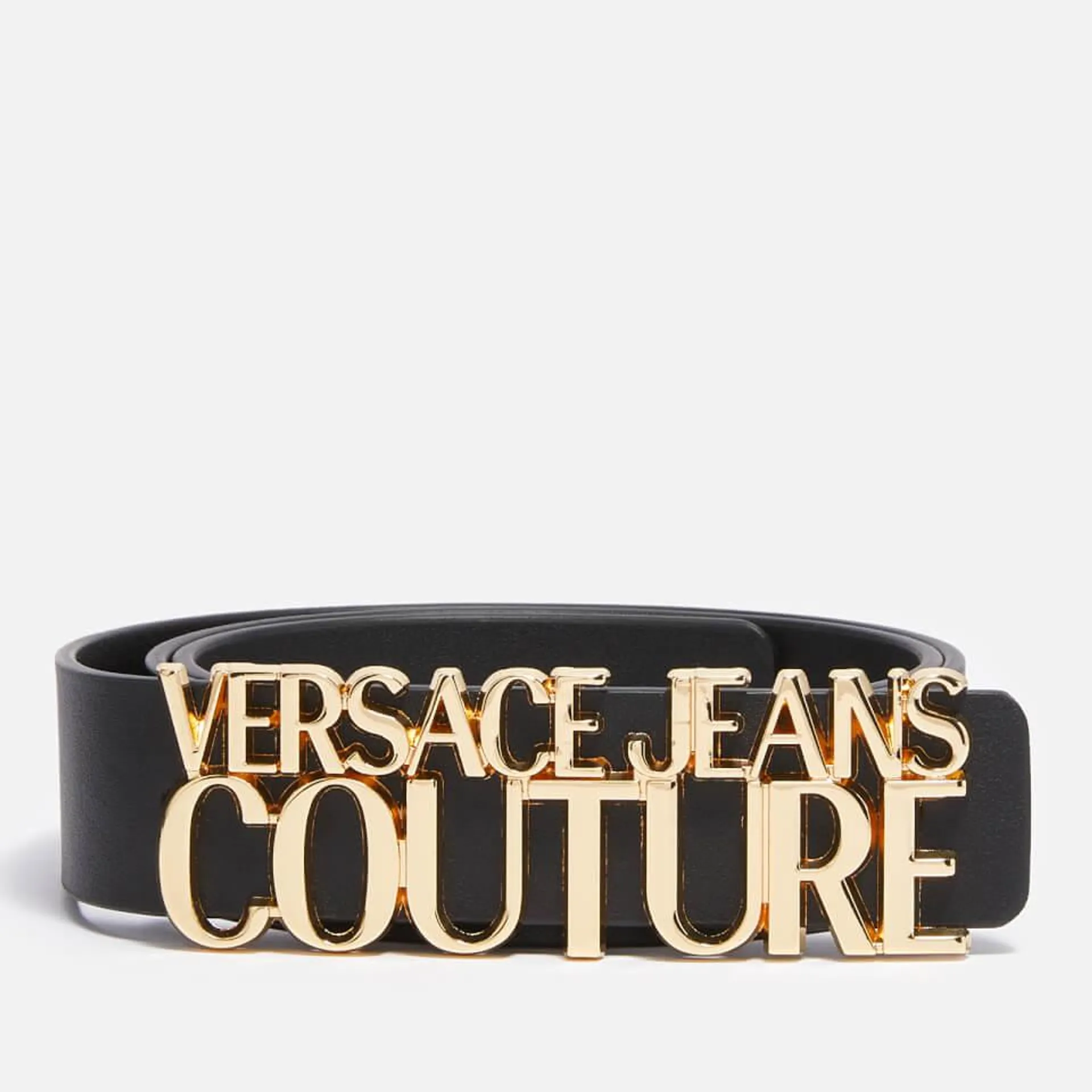 Versace Jeans Couture Logo-Embellished Leather Belt - 70cm