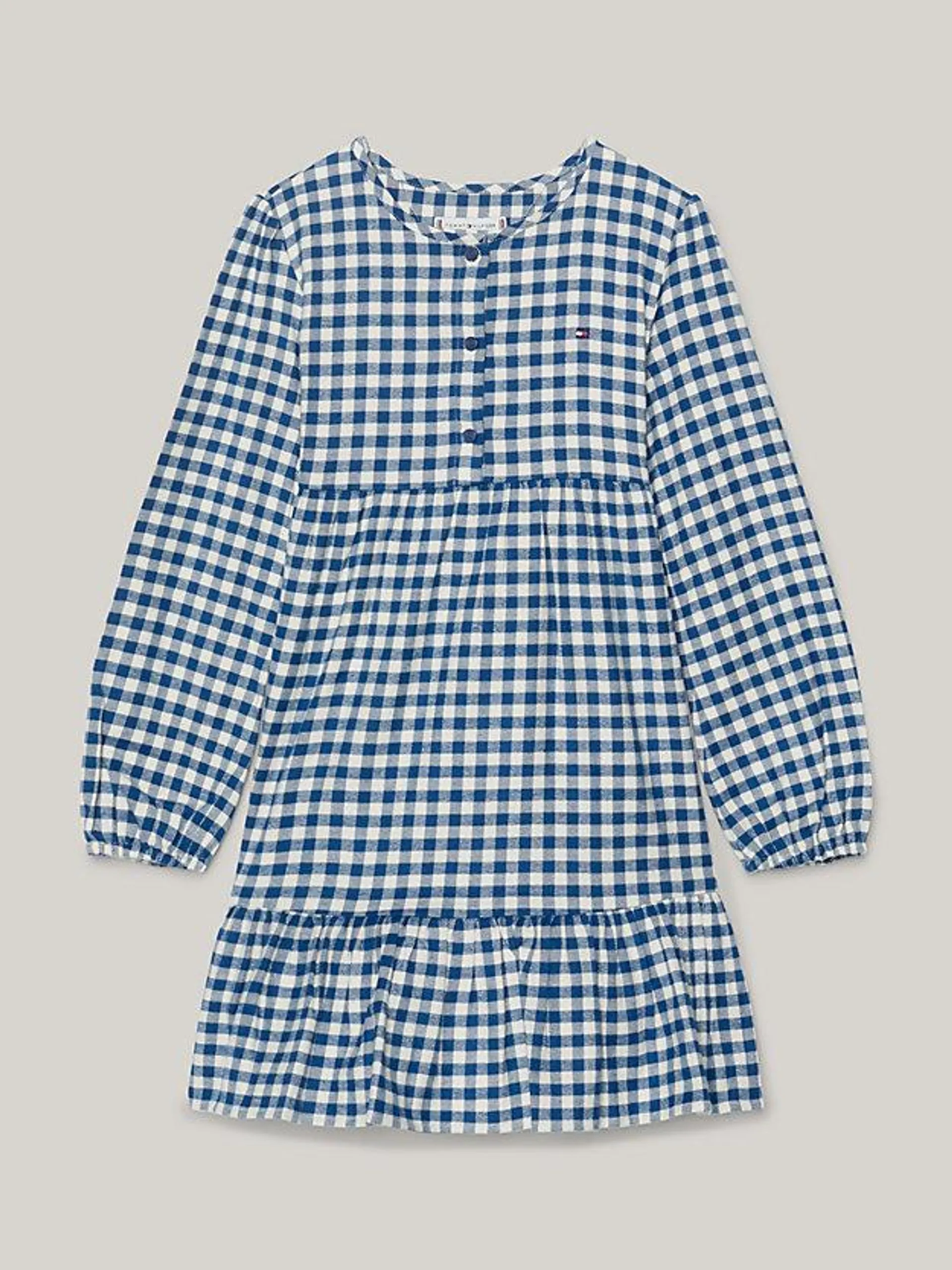 Gingham Check Fit and Flare Dress